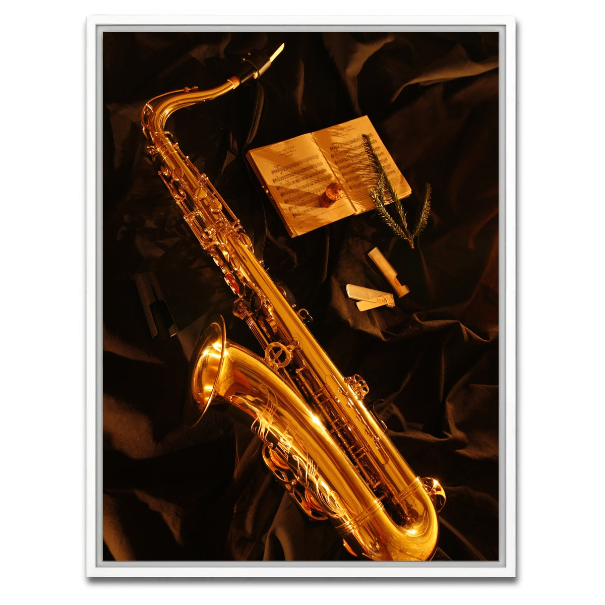 AUTO-MOCKUP WHITE | Tenor saxophone | 1 Piece | White Framed Canvas | group=3x4