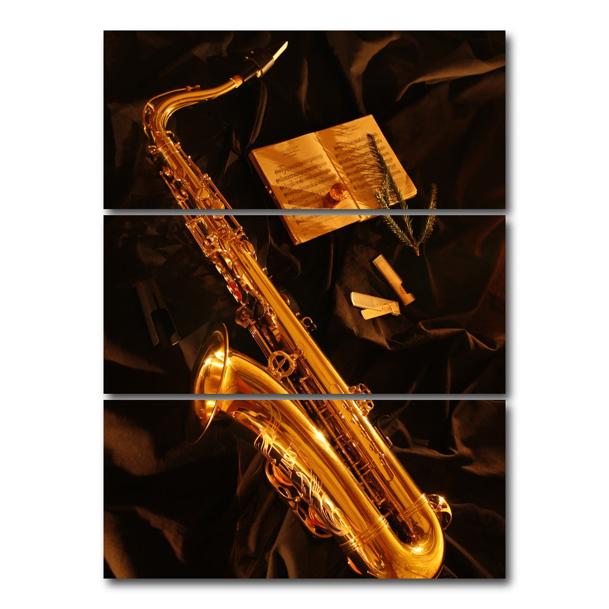 AUTO-MOCKUP WHITE | Tenor saxophone | 3 Piece | Gallery Wrap Canvas | group=8x18_stacked