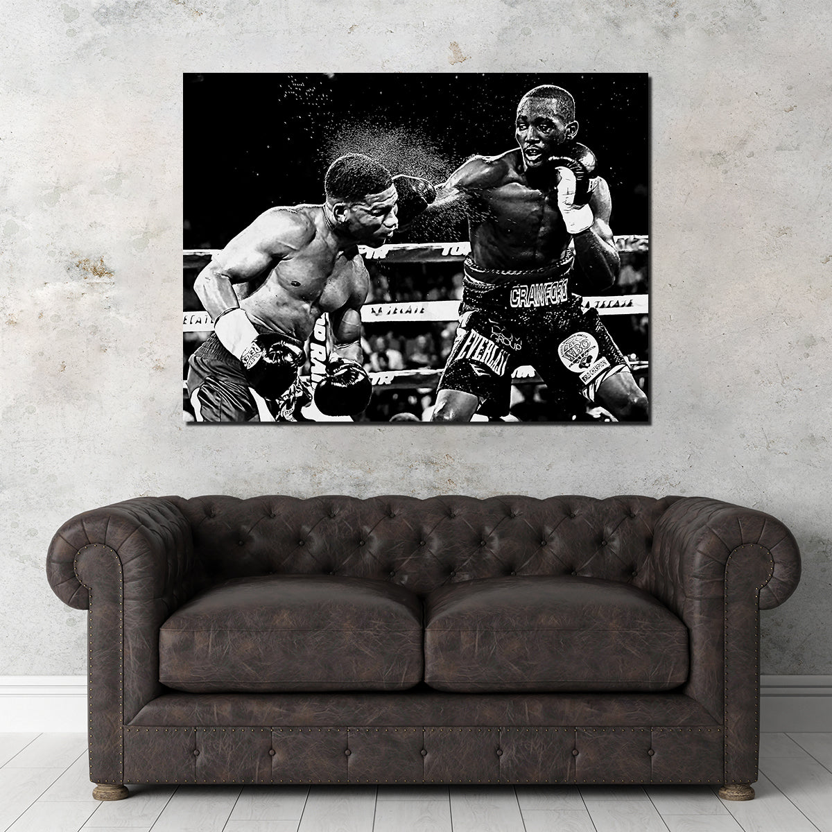 Terence Crawford Grayscale Wall Art