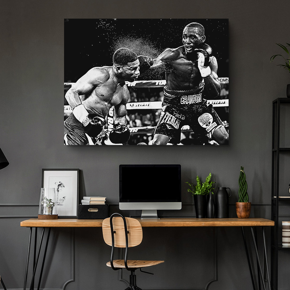 Terence Crawford Grayscale Wall Art