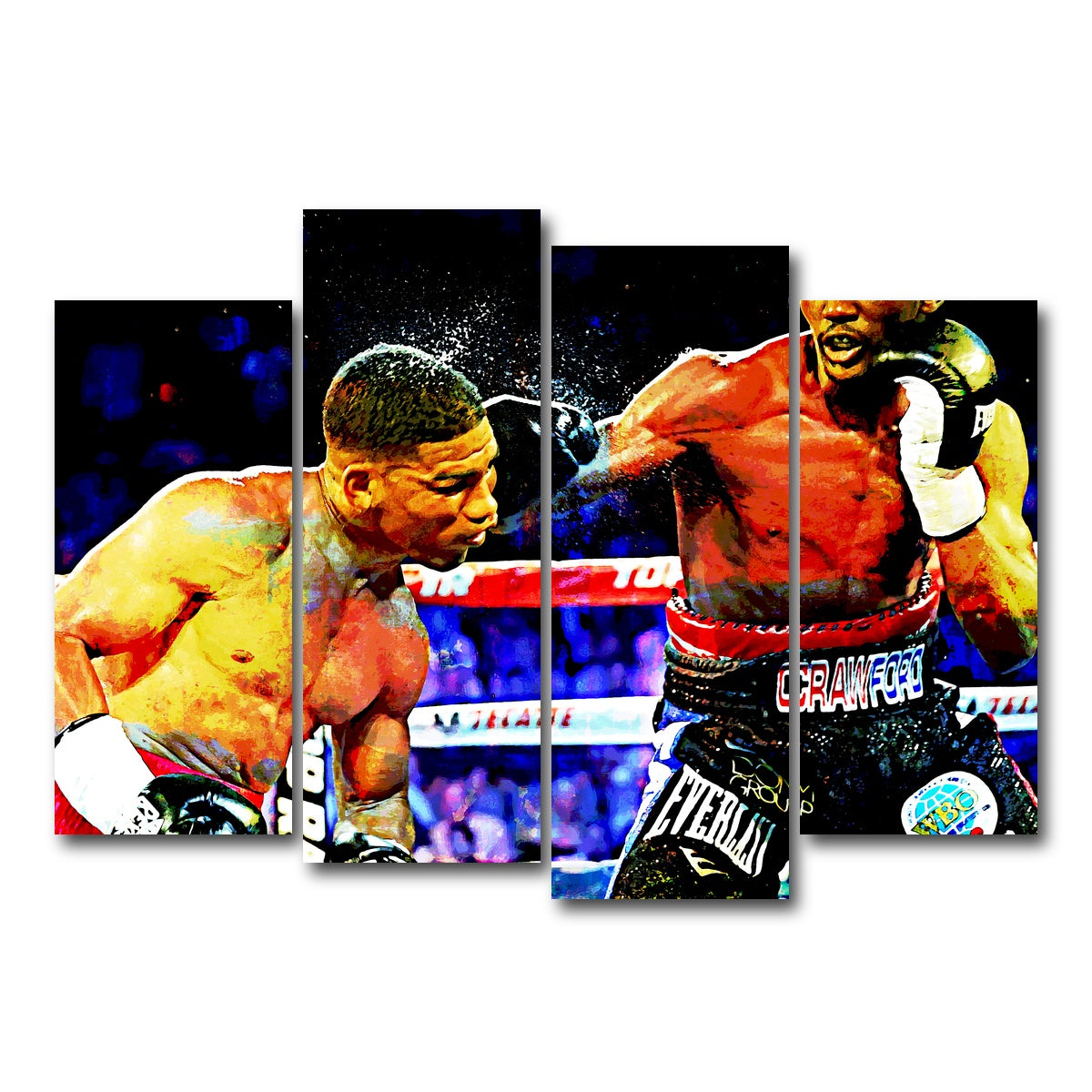 AUTO-MOCKUP WHITE | Terence Crawford | 4 Piece | Gallery Wrap Canvas | group=4_normal