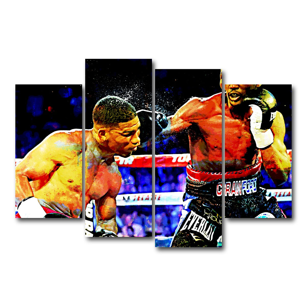 AUTO-MOCKUP WHITE | Terence Crawford | 4 Piece | Gallery Wrap Canvas | group=4_short