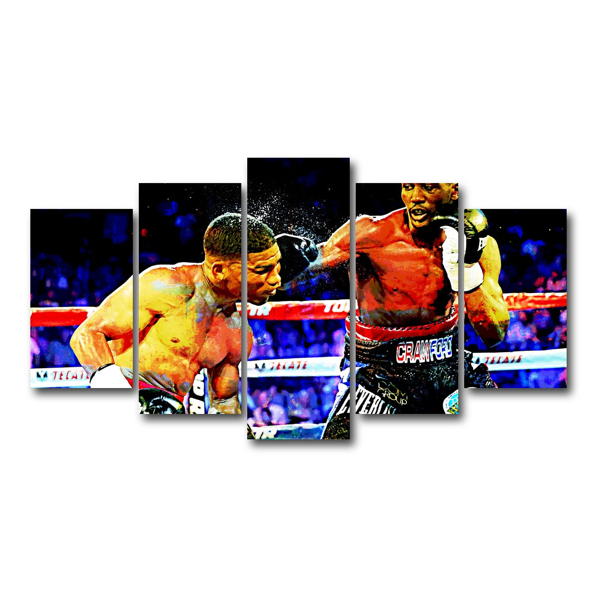 AUTO-MOCKUP WHITE | Terence Crawford | 5 Piece | Gallery Wrap Canvas | group=5_normal