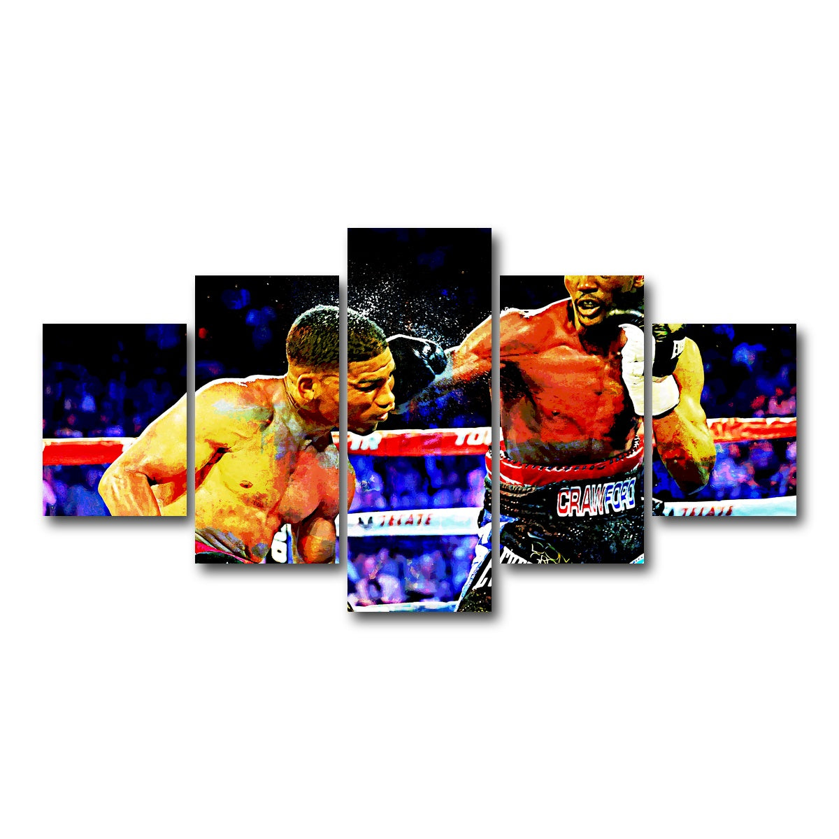 AUTO-MOCKUP WHITE | Terence Crawford | 5 Piece | Gallery Wrap Canvas | group=5_short