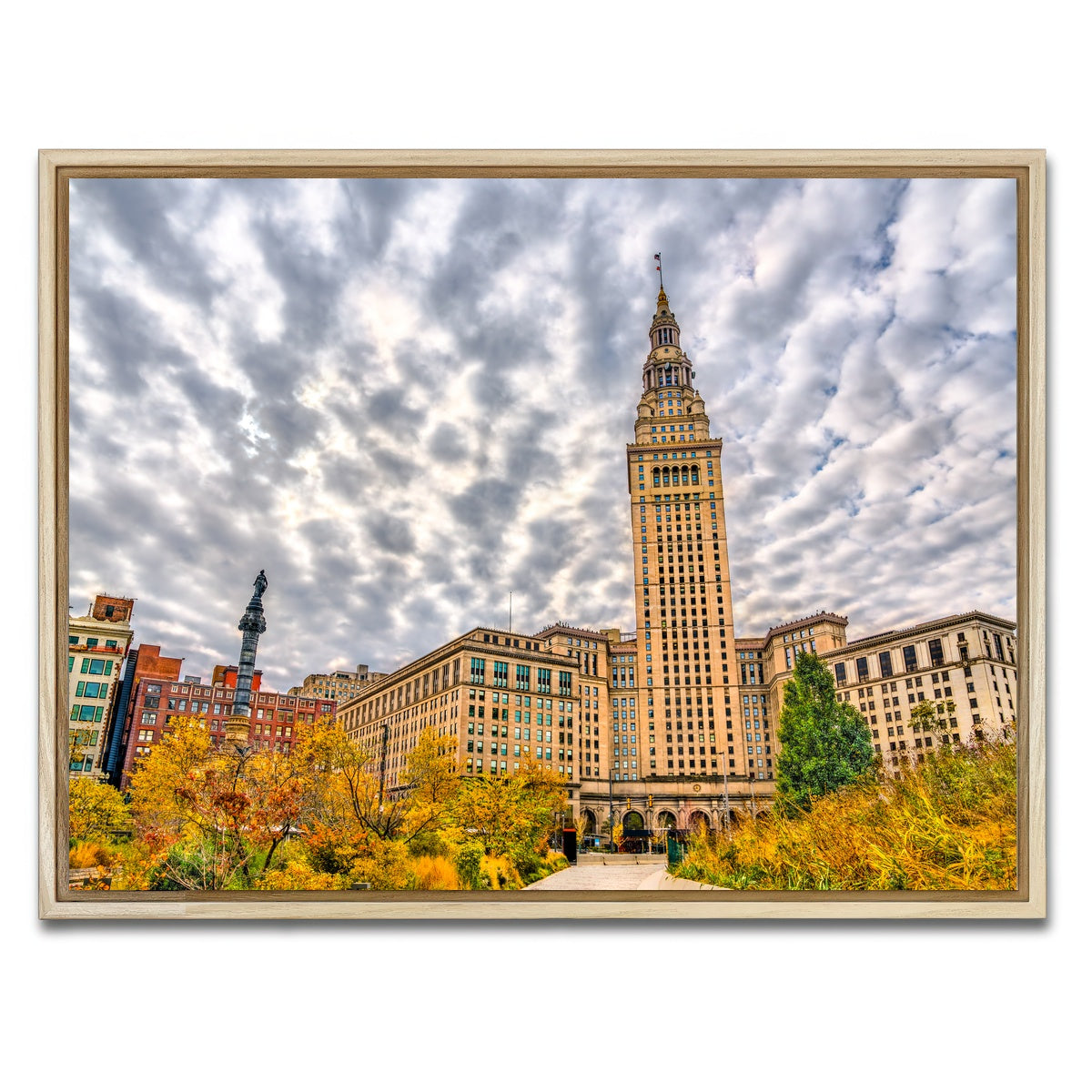 AUTO-MOCKUP WHITE | Terminal Tower | 1 Piece | Natural Framed Canvas | group=4x3