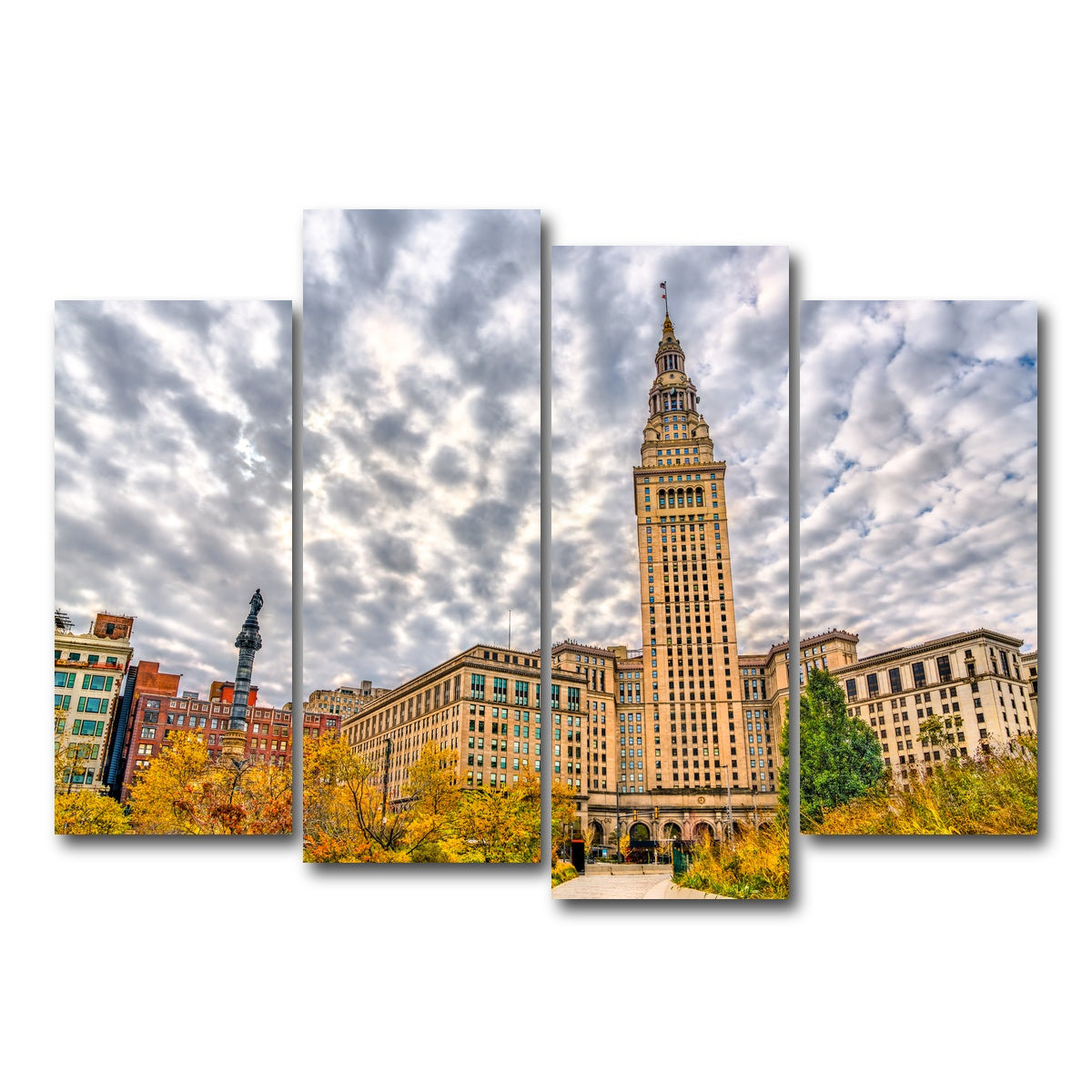 AUTO-MOCKUP WHITE | Terminal Tower | 4 Piece | Gallery Wrap Canvas | group=4_normal