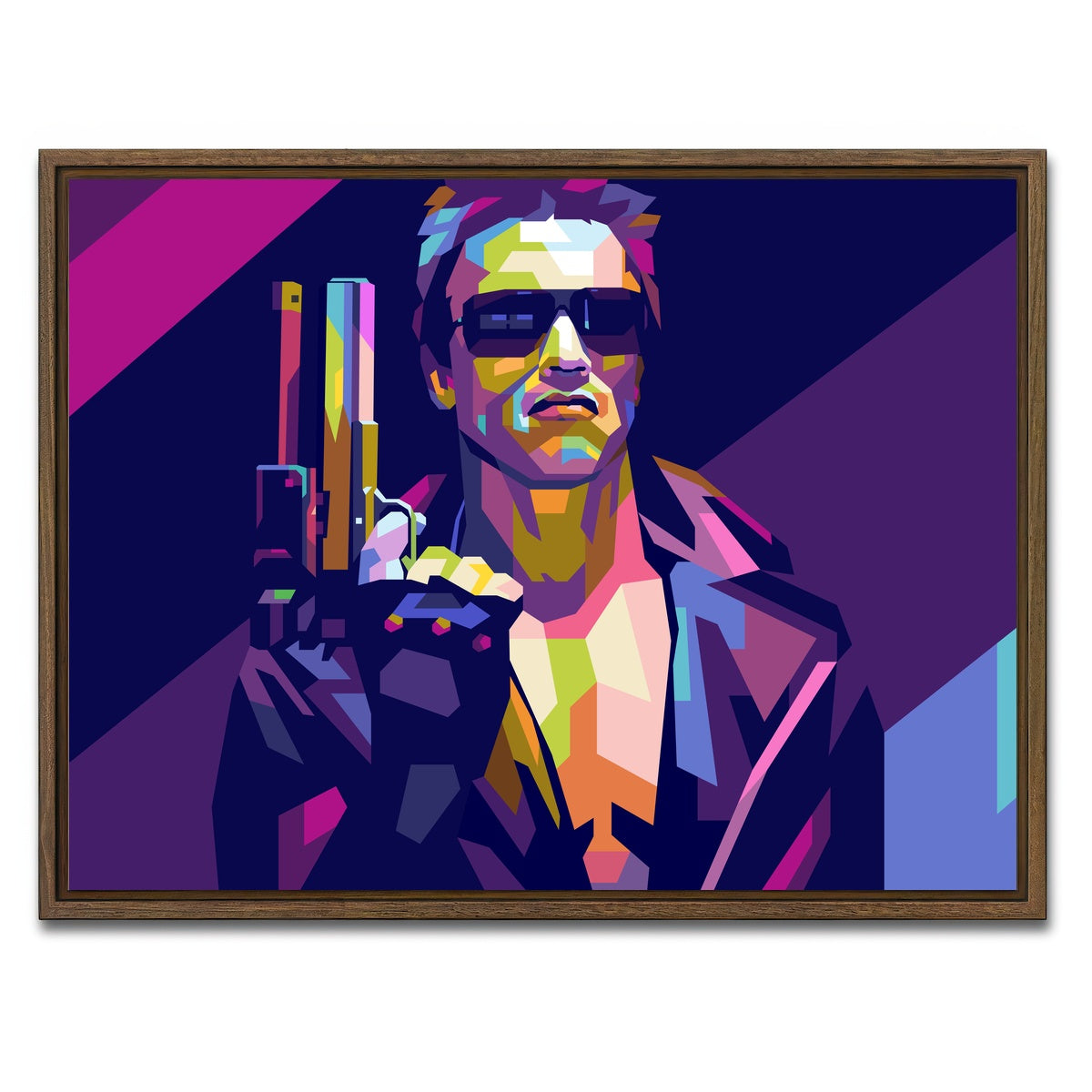 AUTO-MOCKUP WHITE | Terminator Arnold | 1 Piece | Walnut Framed Canvas | group=4x3