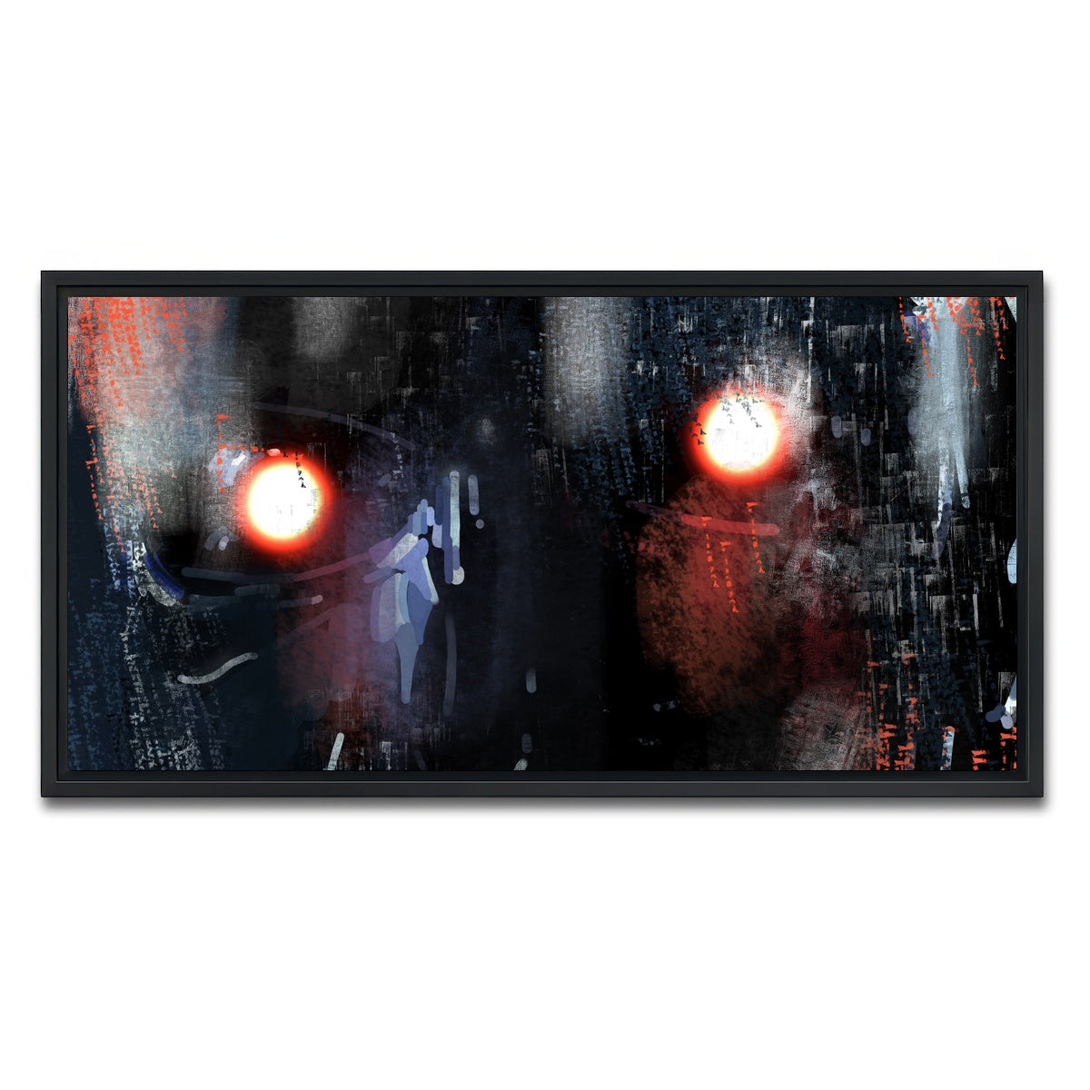 AUTO-MOCKUP WHITE | Terminator Eyes | 1 Piece | Black Framed Canvas | group=2x1