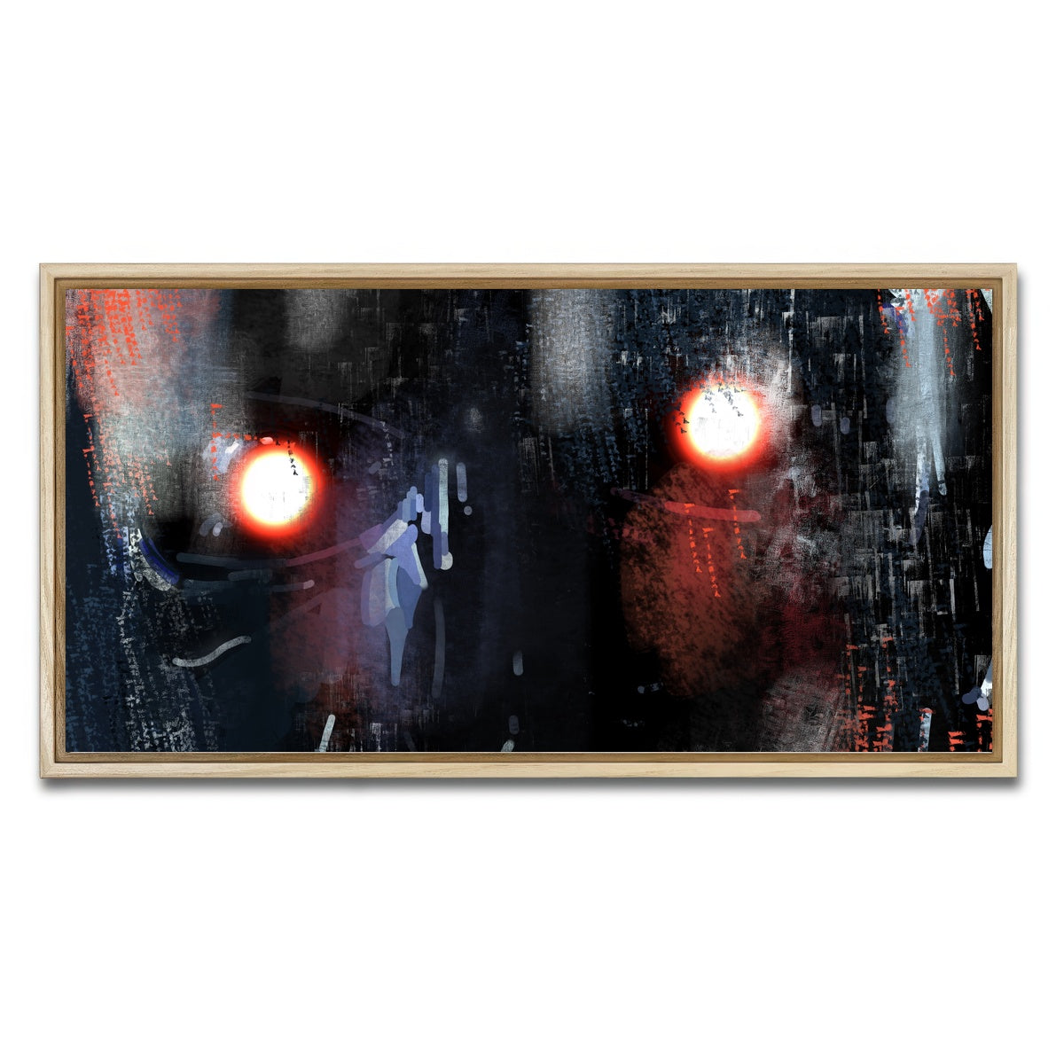 AUTO-MOCKUP WHITE | Terminator Eyes | 1 Piece | Natural Framed Canvas | group=2x1