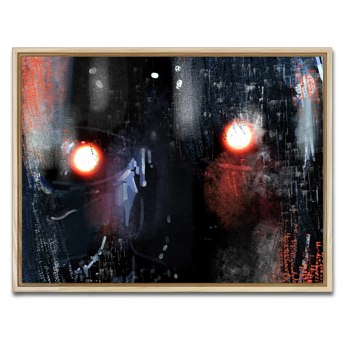 AUTO-MOCKUP WHITE | Terminator Eyes | 1 Piece | Natural Framed Canvas | group=4x3