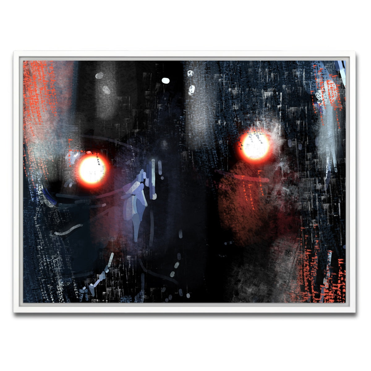 AUTO-MOCKUP WHITE | Terminator Eyes | 1 Piece | White Framed Canvas | group=4x3
