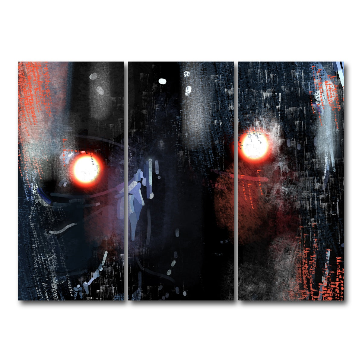 AUTO-MOCKUP WHITE | Terminator Eyes | 3 Piece | Gallery Wrap Canvas | group=8x18