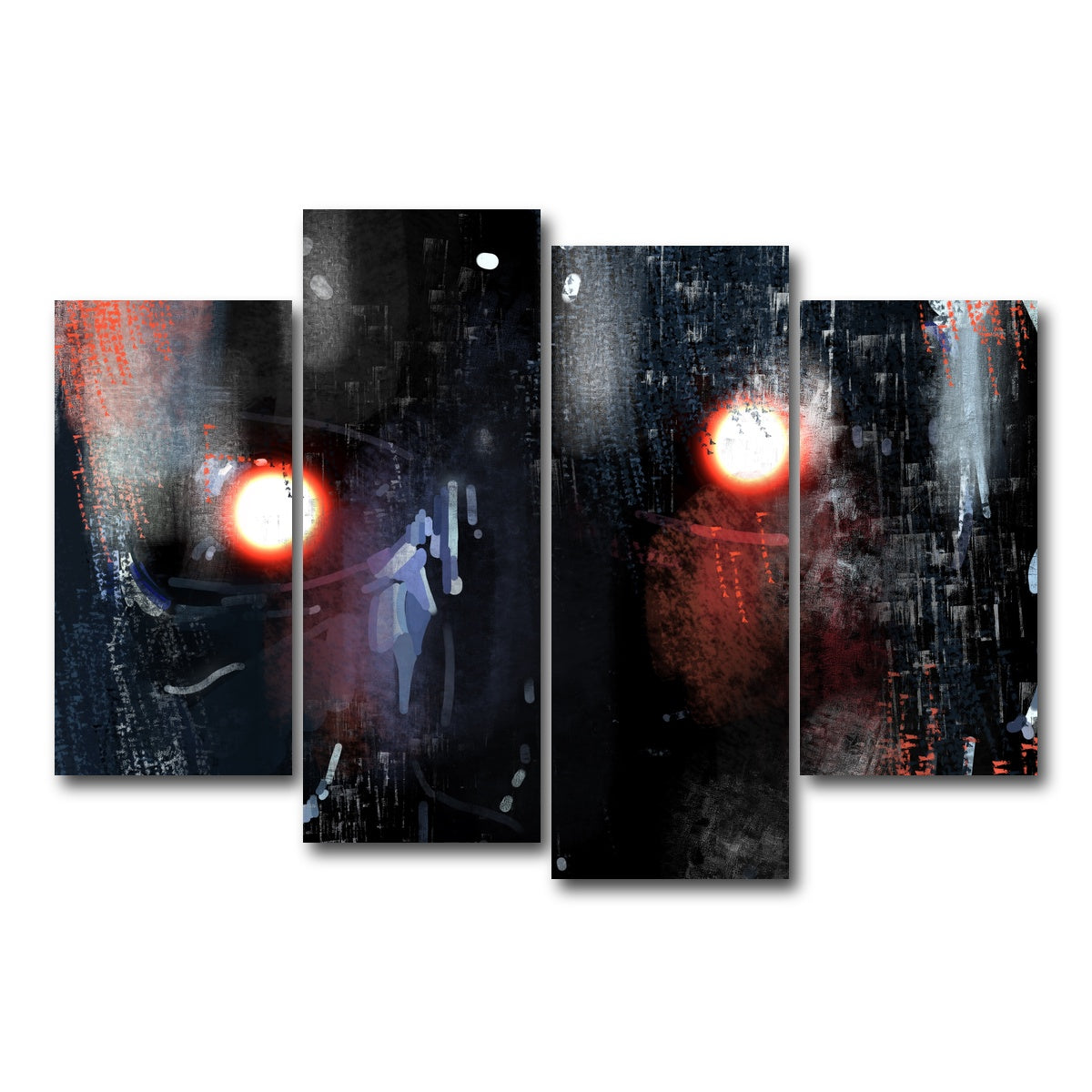 AUTO-MOCKUP WHITE | Terminator Eyes | 4 Piece | Gallery Wrap Canvas | group=4_short