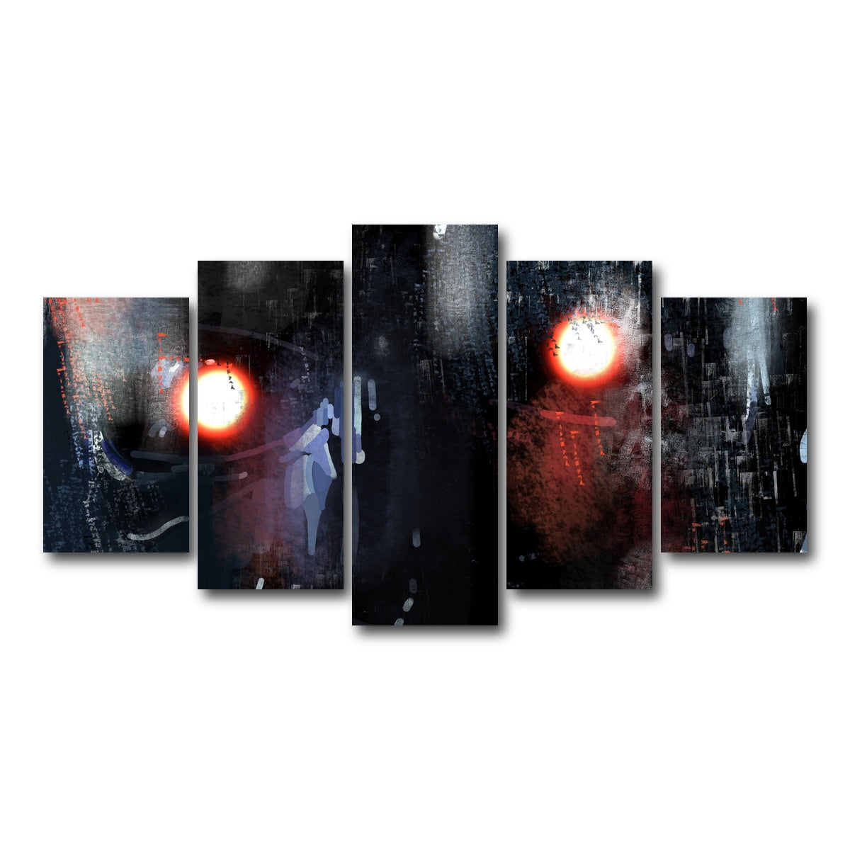 AUTO-MOCKUP WHITE | Terminator Eyes | 5 Piece | Gallery Wrap Canvas | group=5_normal
