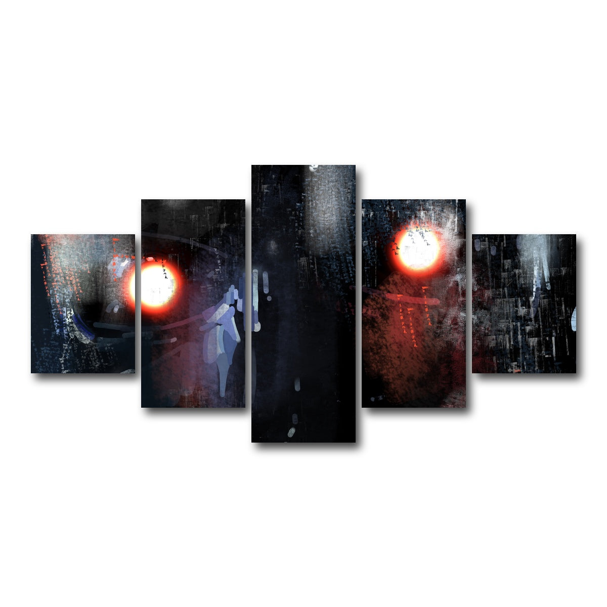 AUTO-MOCKUP WHITE | Terminator Eyes | 5 Piece | Gallery Wrap Canvas | group=5_short