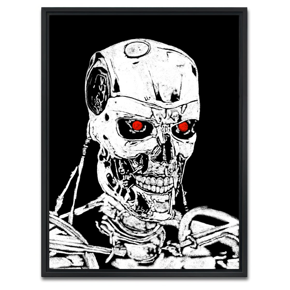 AUTO-MOCKUP WHITE | Terminator Sketch | 1 Piece | Black Framed Canvas | group=3x4