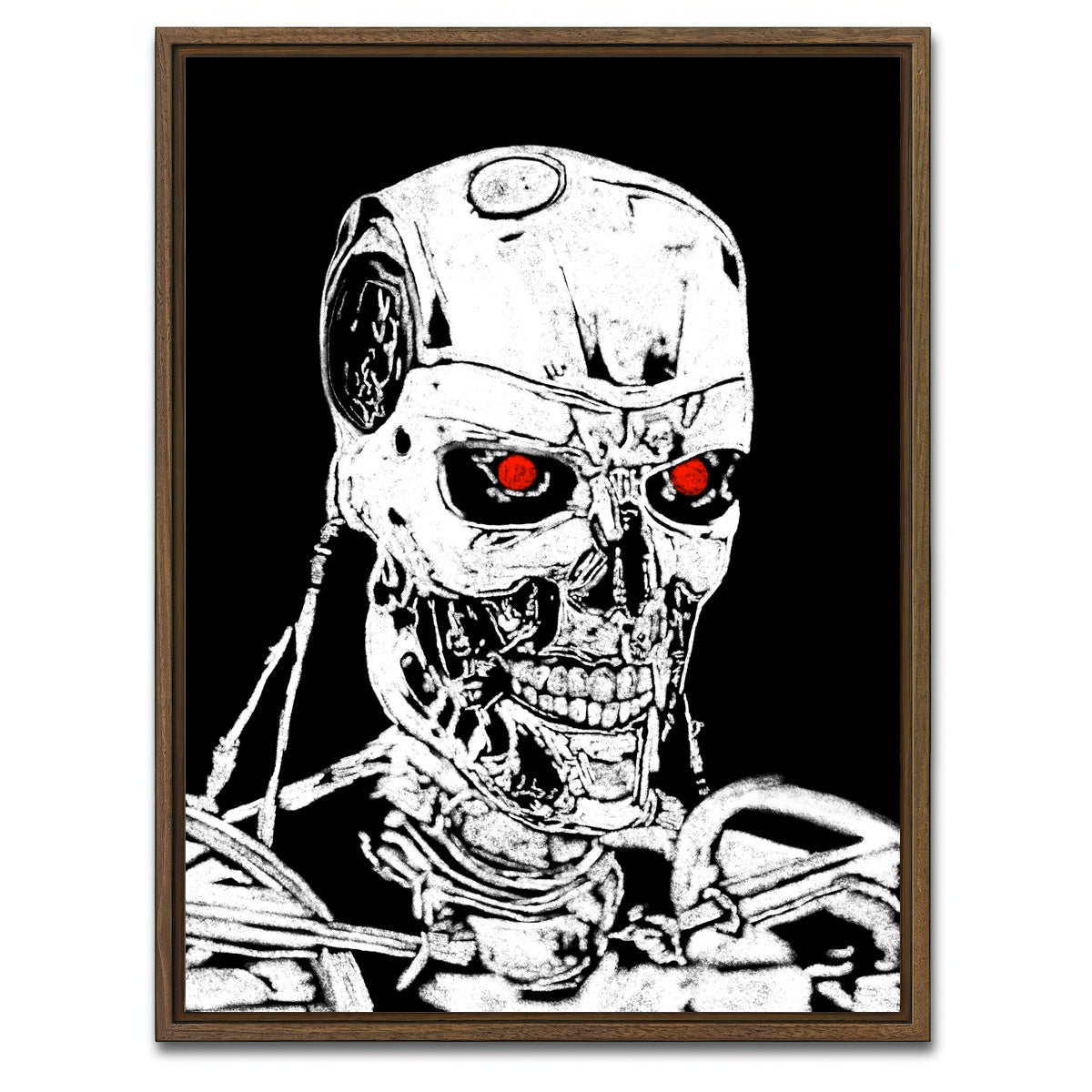 AUTO-MOCKUP WHITE | Terminator Sketch | 1 Piece | Walnut Framed Canvas | group=3x4