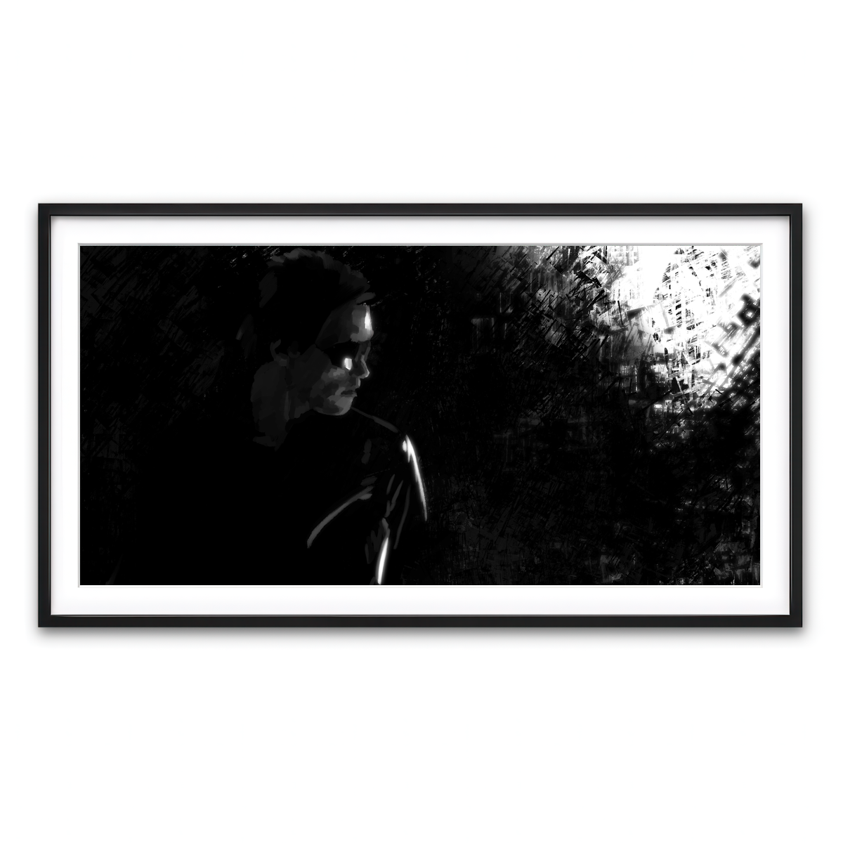Framed Print 2x1 Black