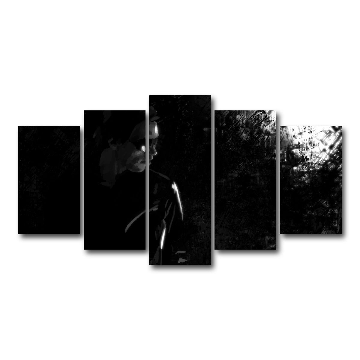 AUTO-MOCKUP WHITE | Terminator in the Shadows | 5 Piece | Gallery Wrap Canvas | group=5_normal