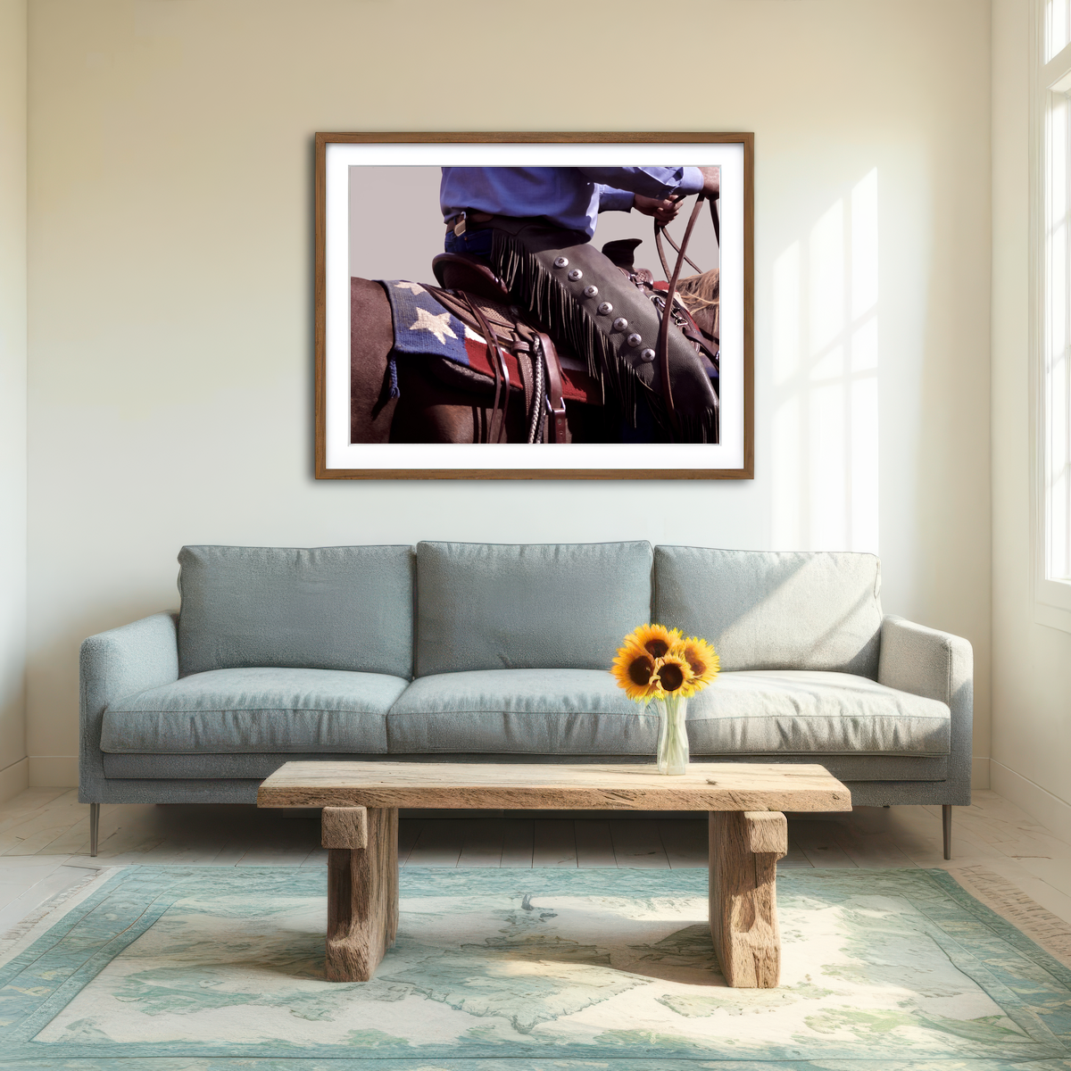 AUTO-MOCKUP ROOM | Texas Cowboy Wall Art