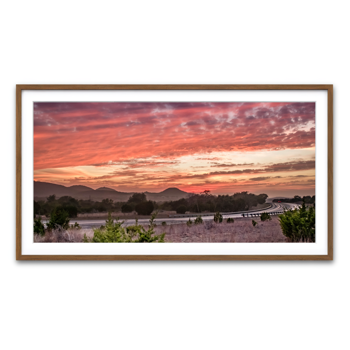 Framed Print 2x1 Walnut