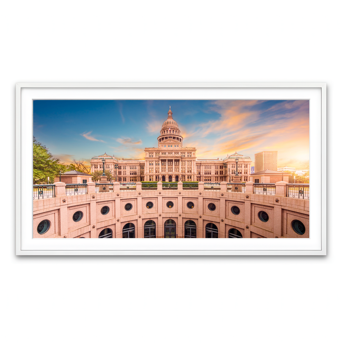 Framed Print 2x1 White