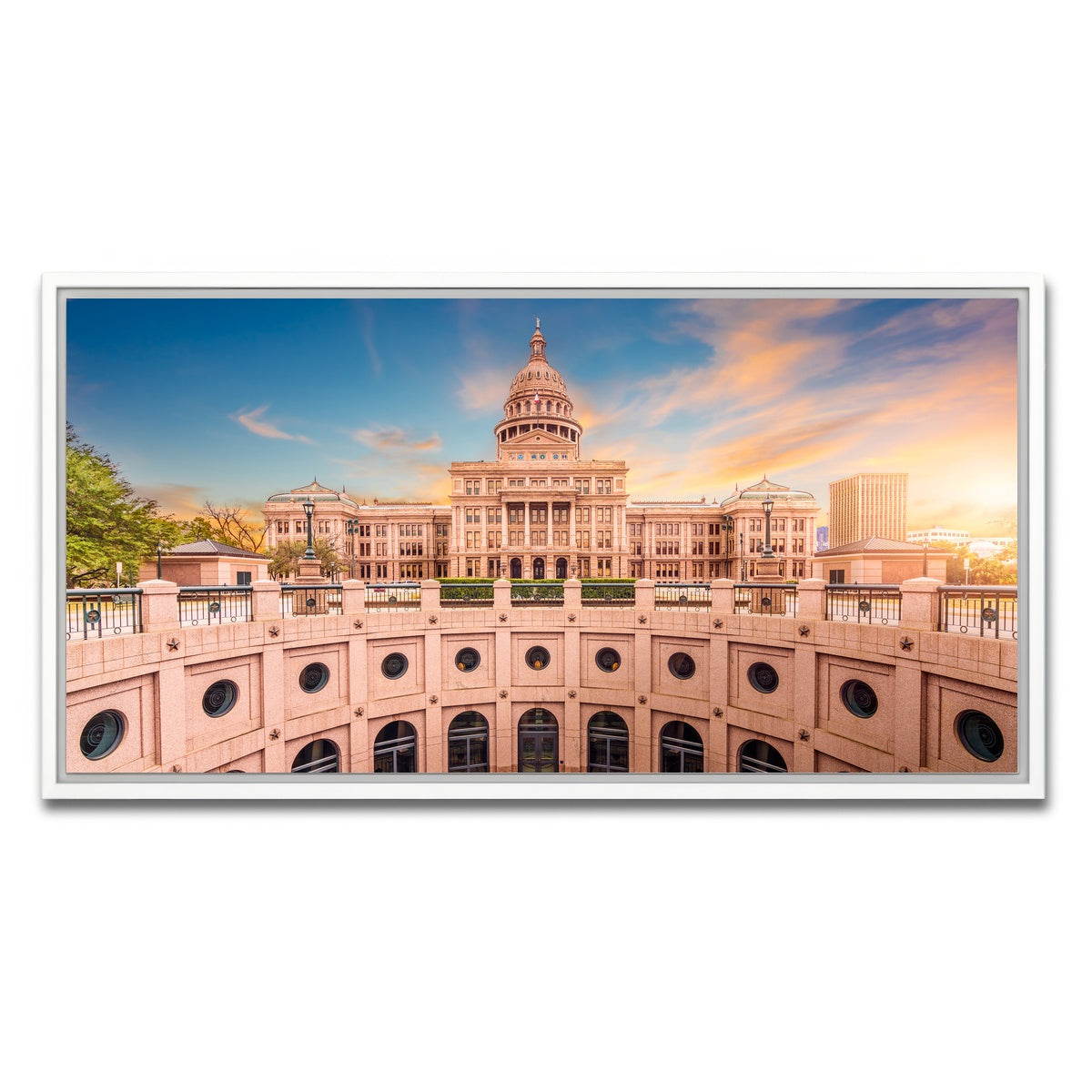 AUTO-MOCKUP WHITE | Texas State Capitol Building | 1 Piece | White Framed Canvas | group=2x1