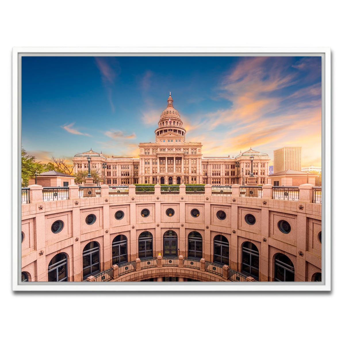 AUTO-MOCKUP WHITE | Texas State Capitol Building | 1 Piece | White Framed Canvas | group=4x3