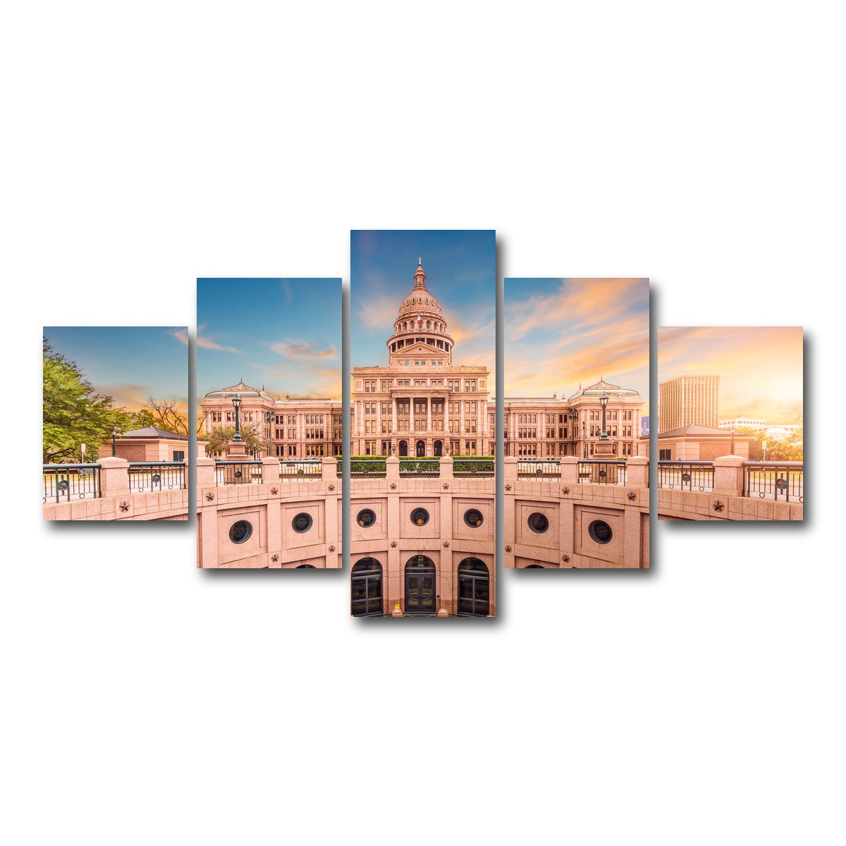 AUTO-MOCKUP WHITE | Texas State Capitol Building | 5 Piece | Gallery Wrap Canvas | group=5_short