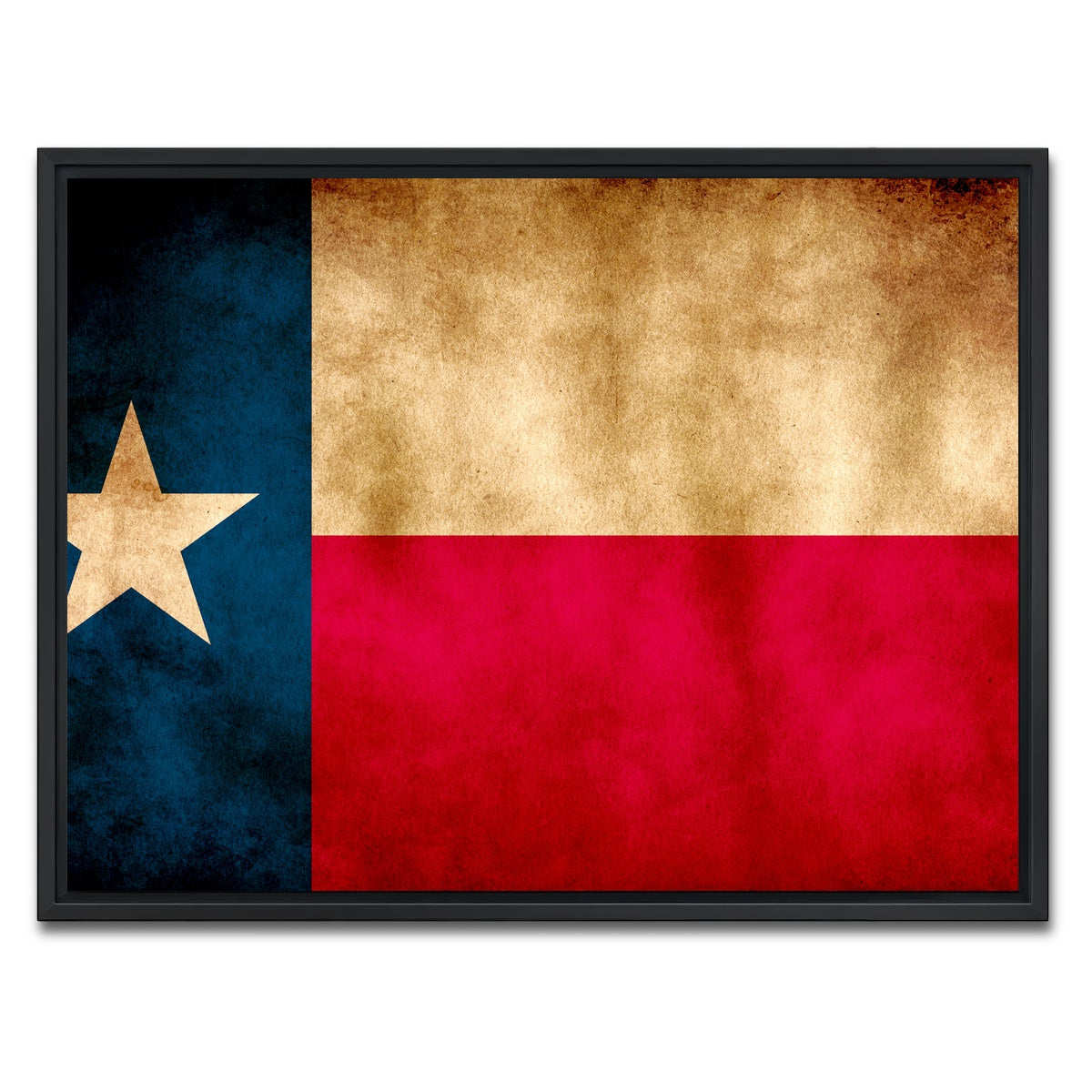 AUTO-MOCKUP WHITE | Texas State Flag | 1 Piece | Black Framed Canvas | group=4x3