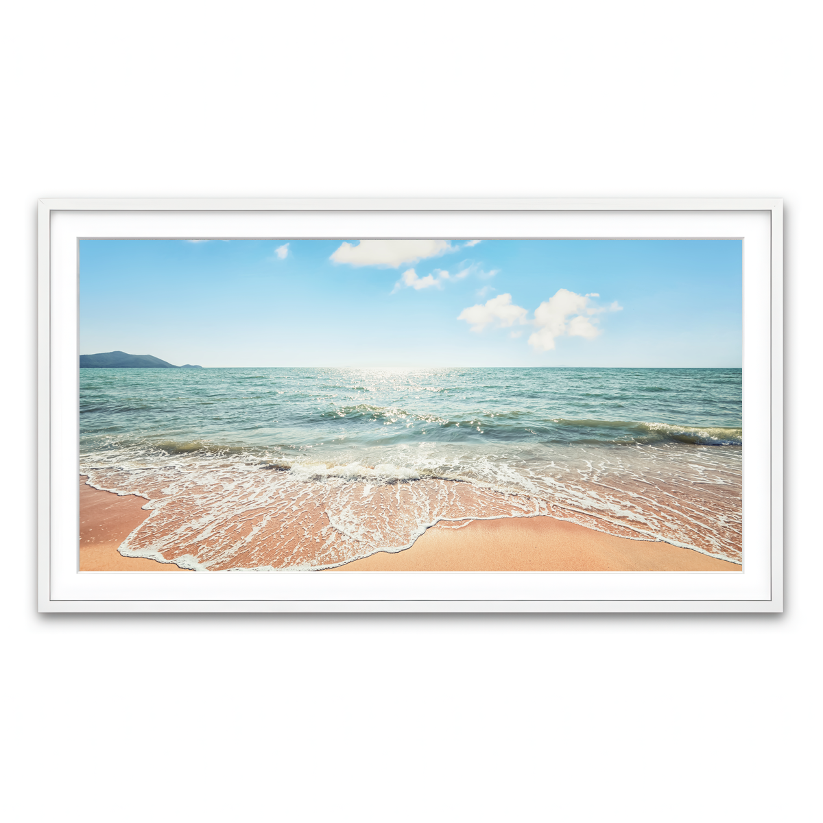 Framed Print 2x1 White