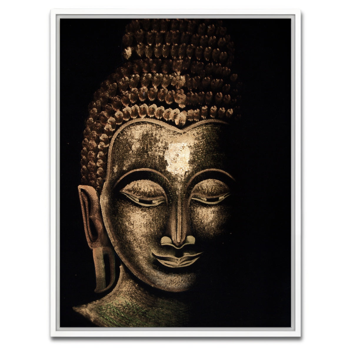 AUTO-MOCKUP WHITE | Thai buddha painting | 1 Piece | White Framed Canvas | group=3x4