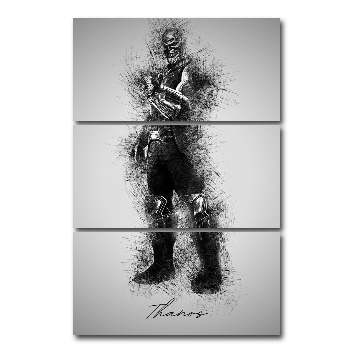 AUTO-MOCKUP WHITE | Thanos of Titan | 3 Piece | Gallery Wrap Canvas | group=12x24_stacked