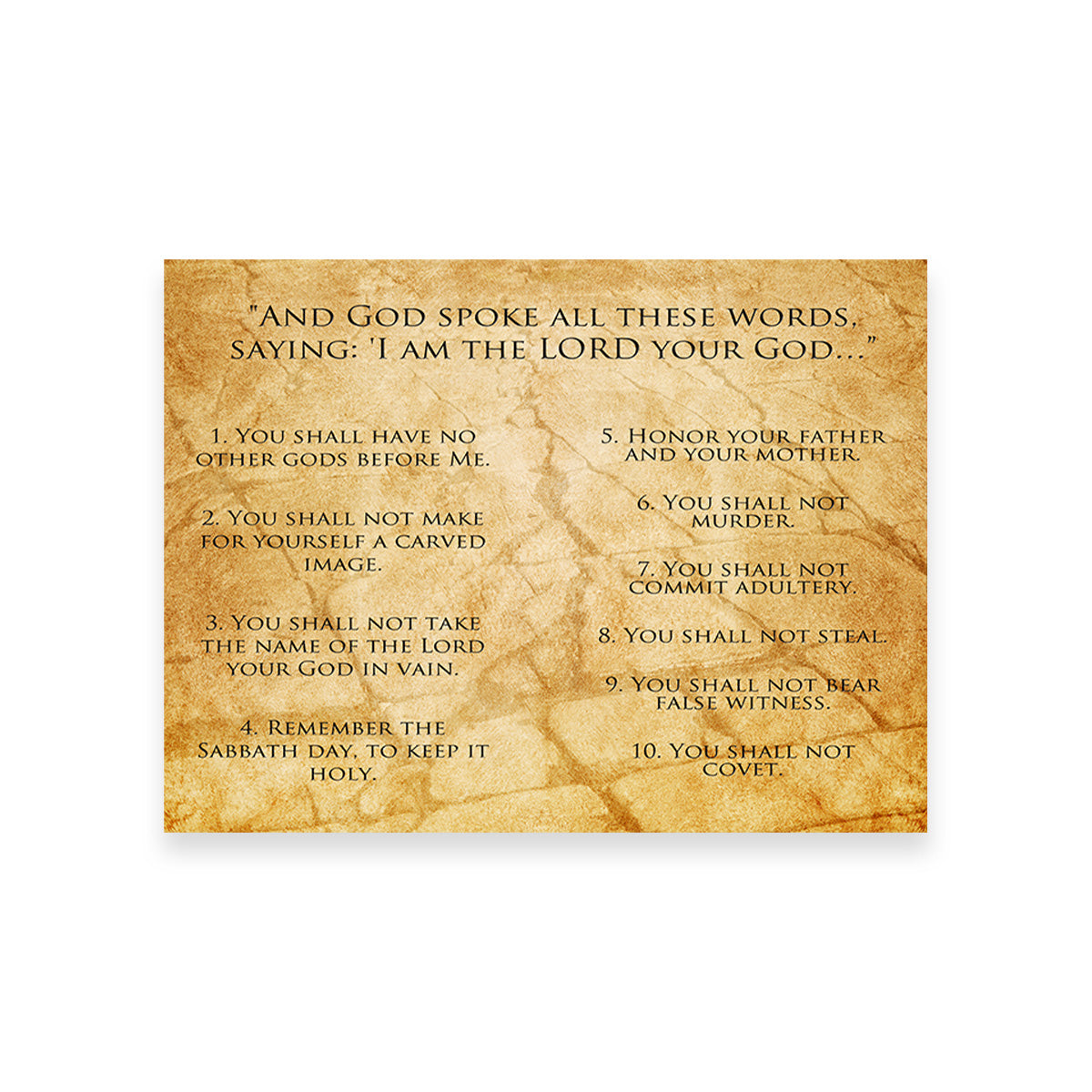 The Ten Commandments Wall Art