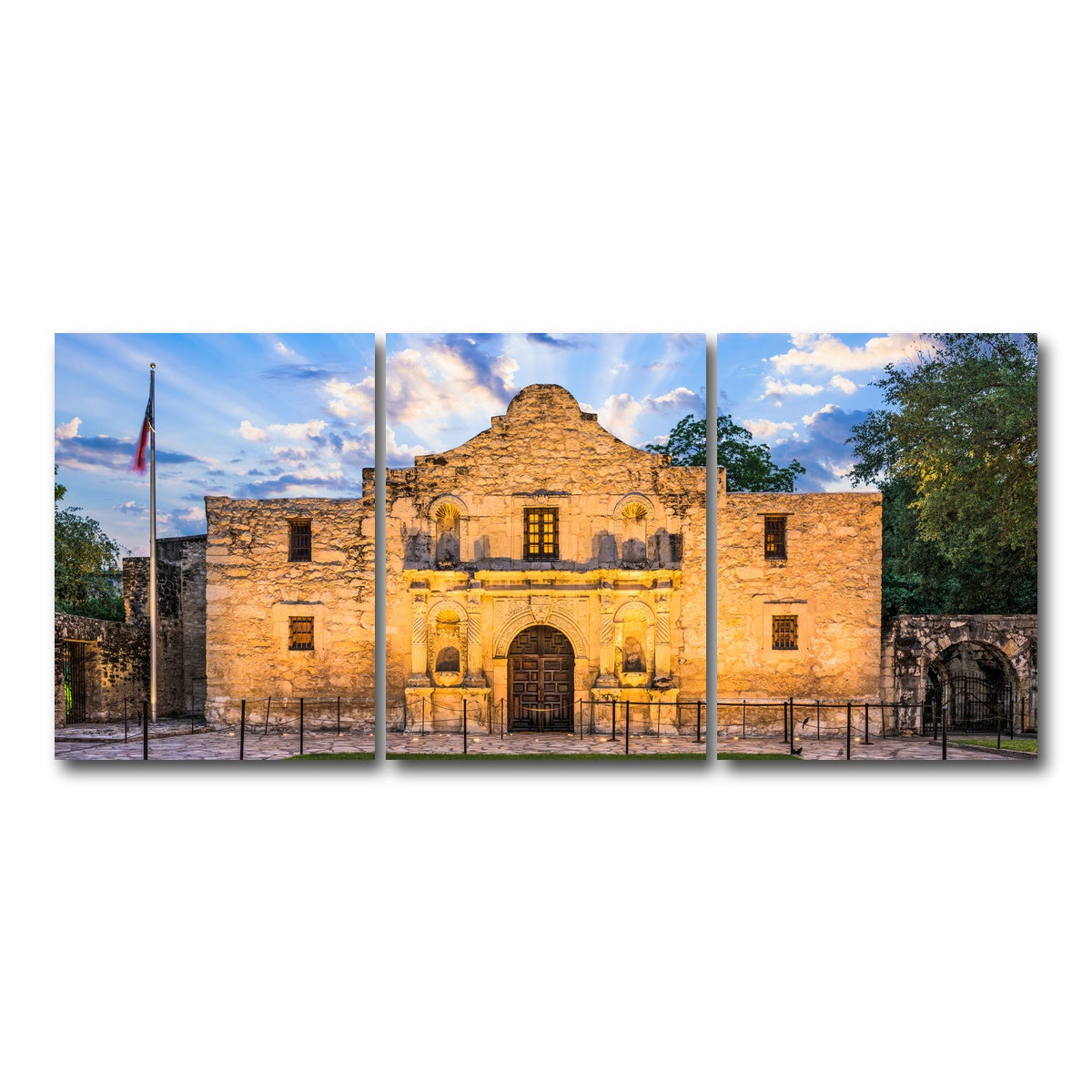 AUTO-MOCKUP WHITE | The Alamo | 3 Piece | Gallery Wrap Canvas | group=18x24