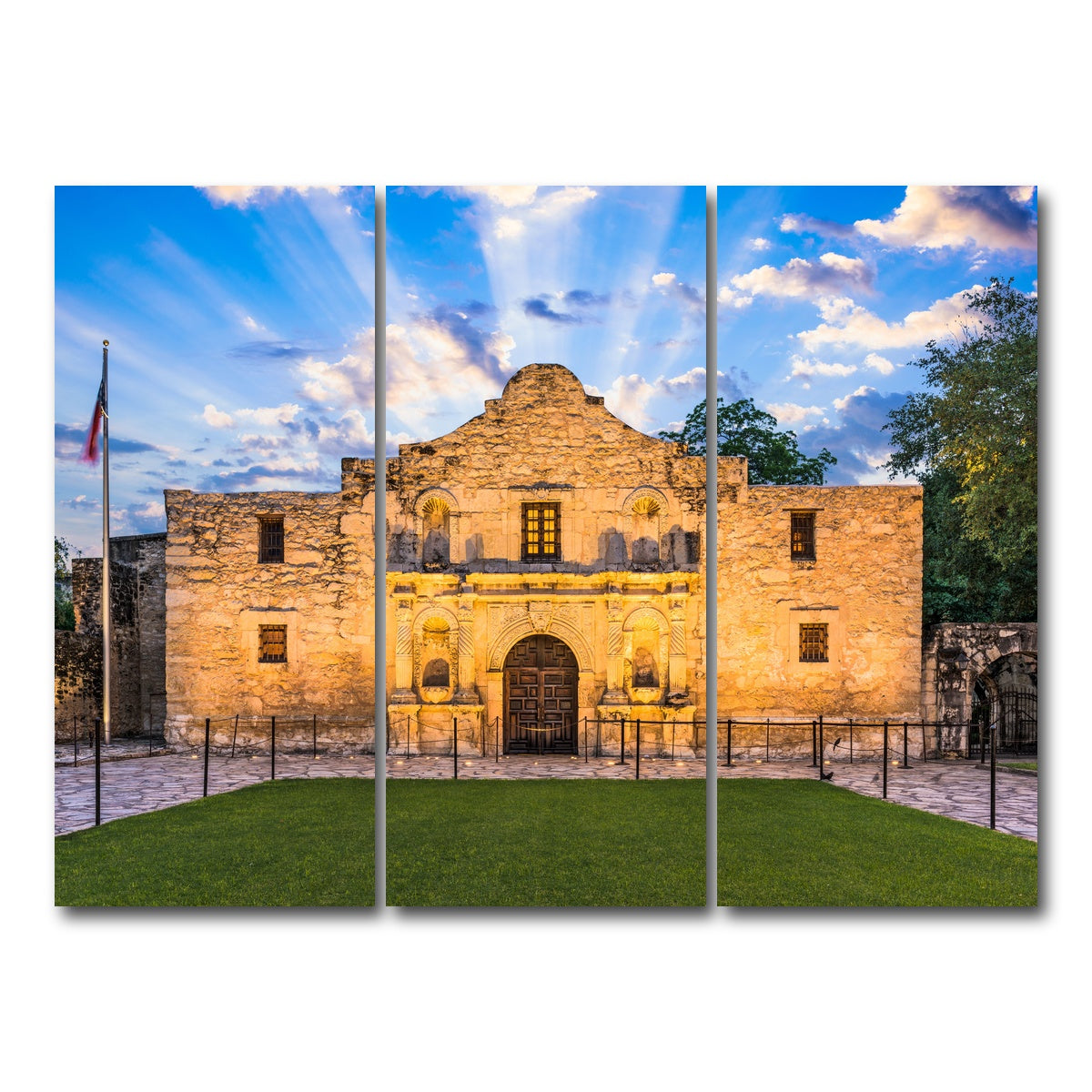 AUTO-MOCKUP WHITE | The Alamo | 3 Piece | Gallery Wrap Canvas | group=8x18