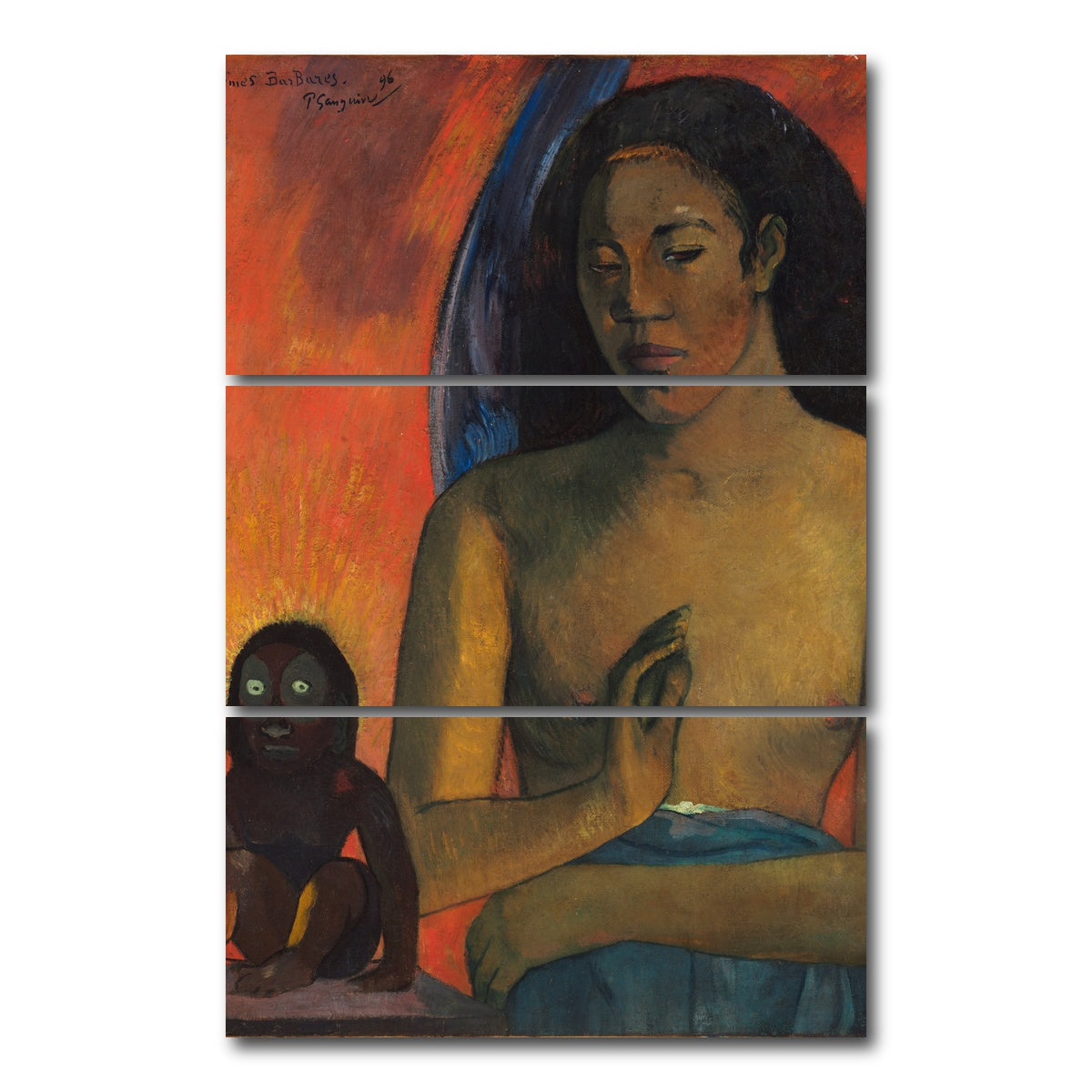 AUTO-MOCKUP WHITE | The Ancestors | 3 Piece | Gallery Wrap Canvas | group=12x24_stacked