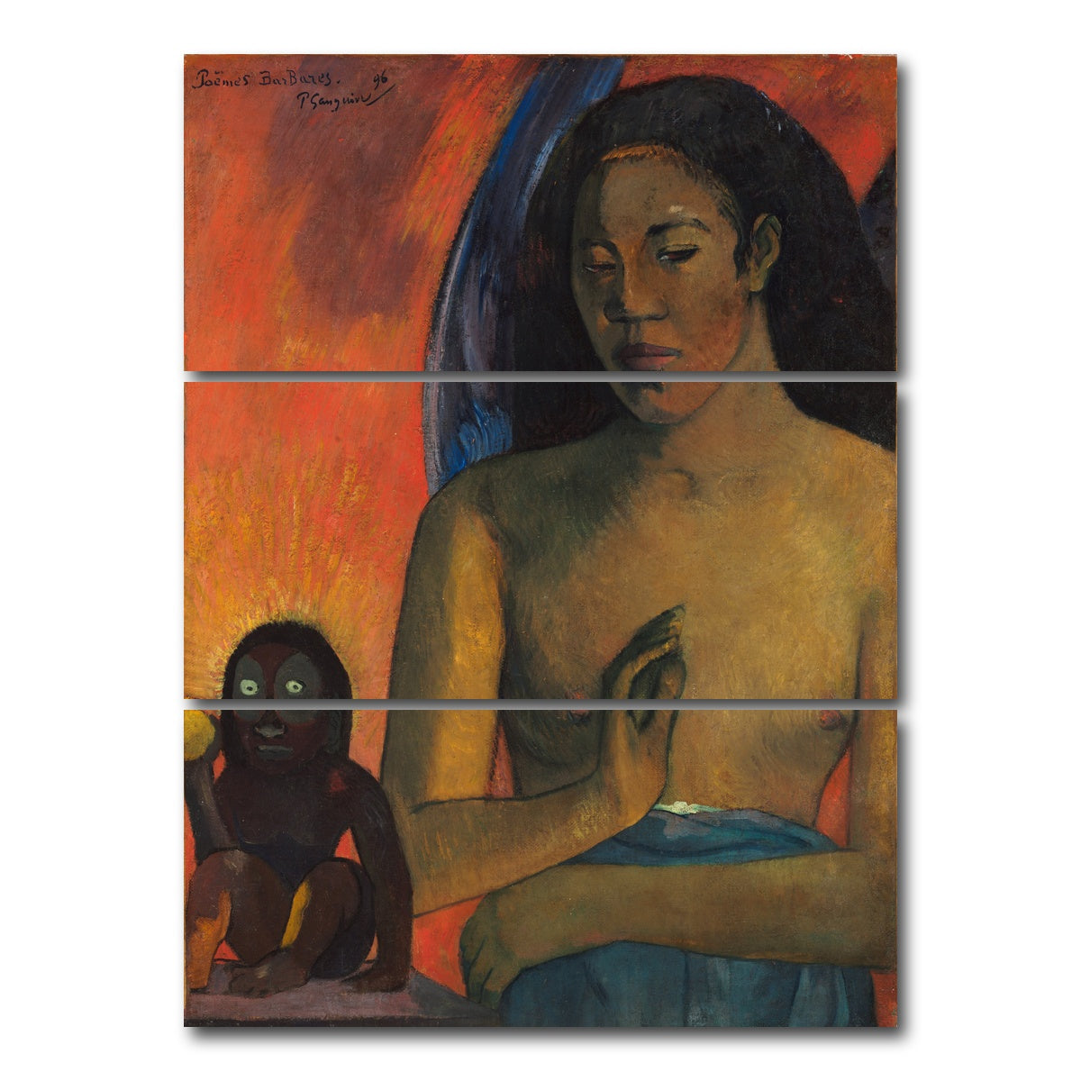 AUTO-MOCKUP WHITE | The Ancestors | 3 Piece | Gallery Wrap Canvas | group=8x18_stacked