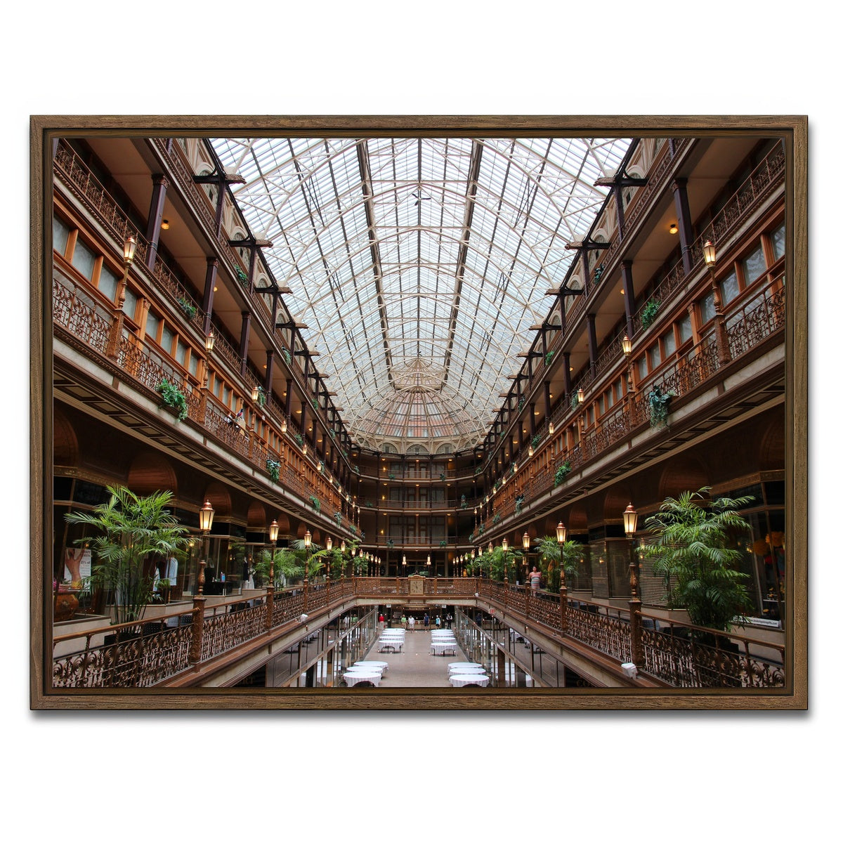 AUTO-MOCKUP WHITE | The Arcade Cleveland | 1 Piece | Walnut Framed Canvas | group=4x3