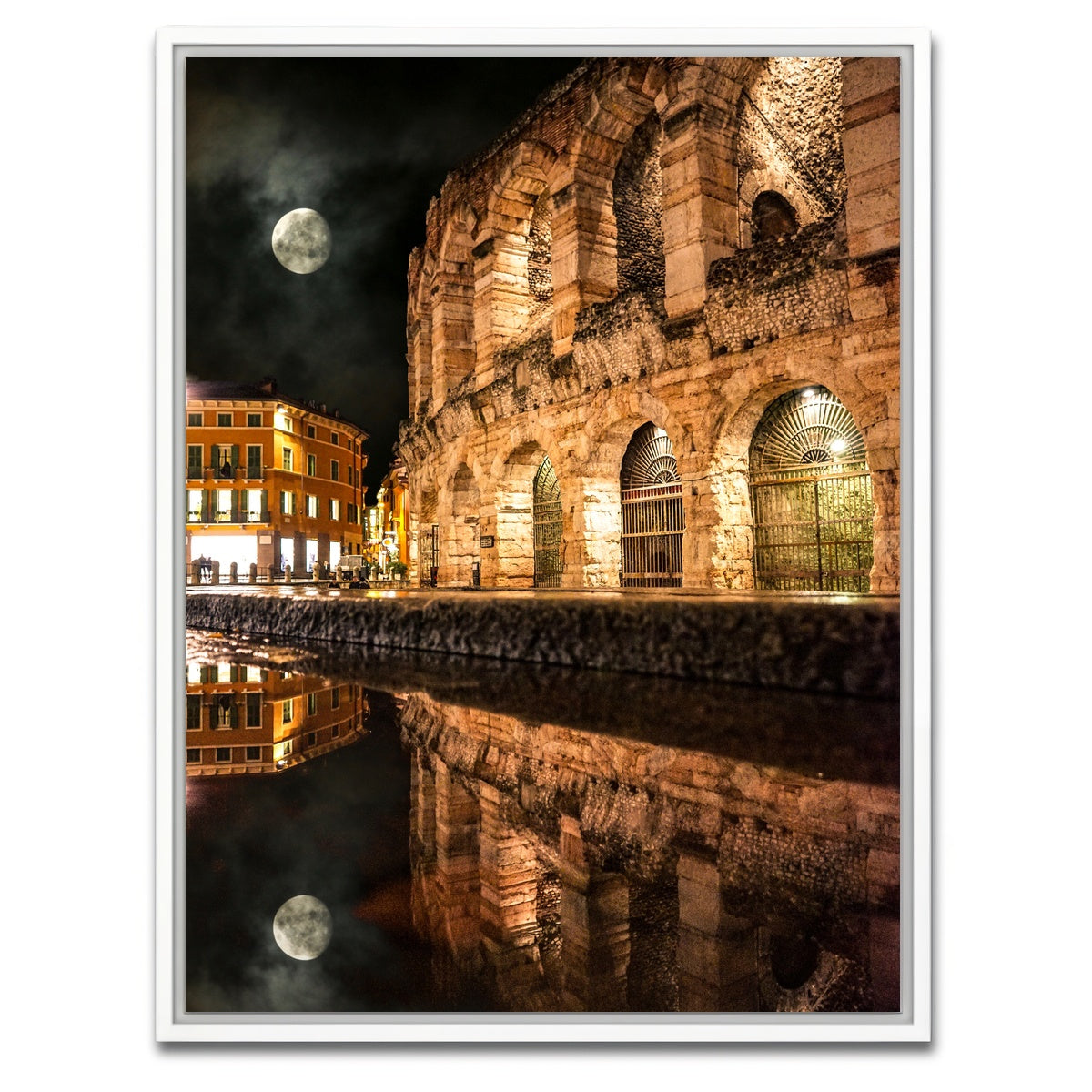 AUTO-MOCKUP WHITE | The Arena of Verona | 1 Piece | White Framed Canvas | group=3x4