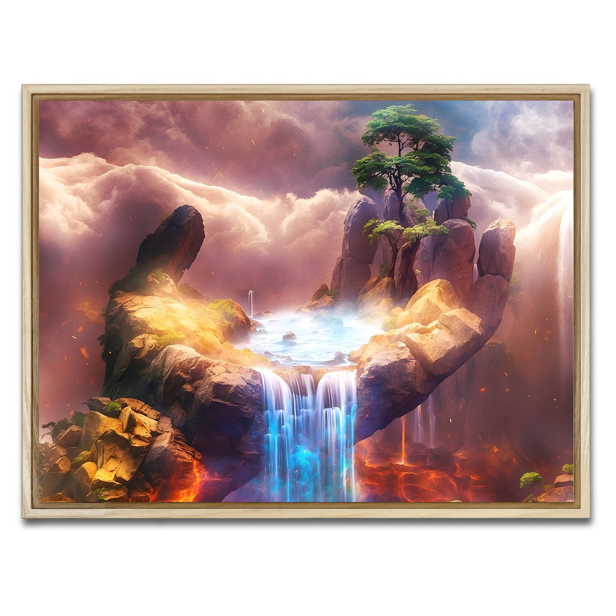 AUTO-MOCKUP WHITE | The Artistry of Nature's Hand | 1 Piece | Natural Framed Canvas | group=4x3