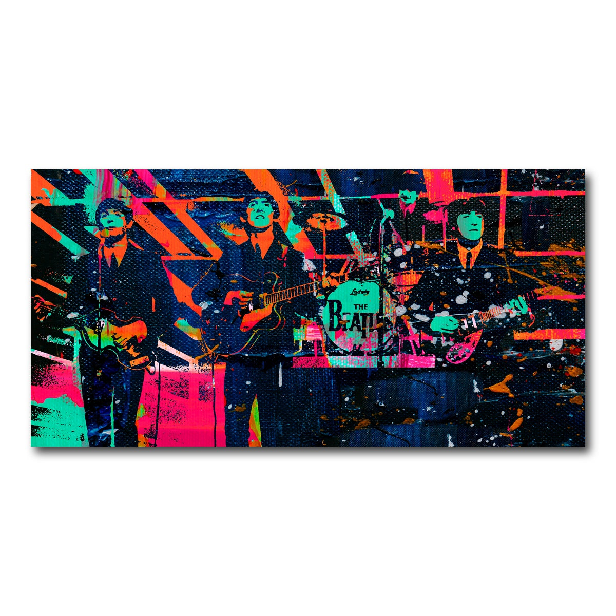 AUTO-MOCKUP WHITE | The Beatles - Ed Sullivan | 1 Piece | Gallery Wrap Canvas | group=2x1