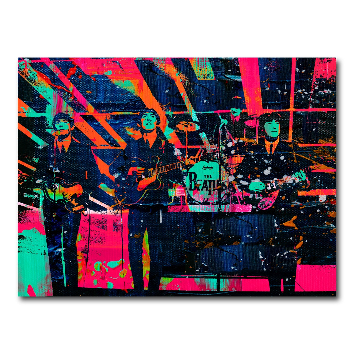 AUTO-MOCKUP WHITE | The Beatles - Ed Sullivan | 1 Piece | Gallery Wrap Canvas | group=4x3