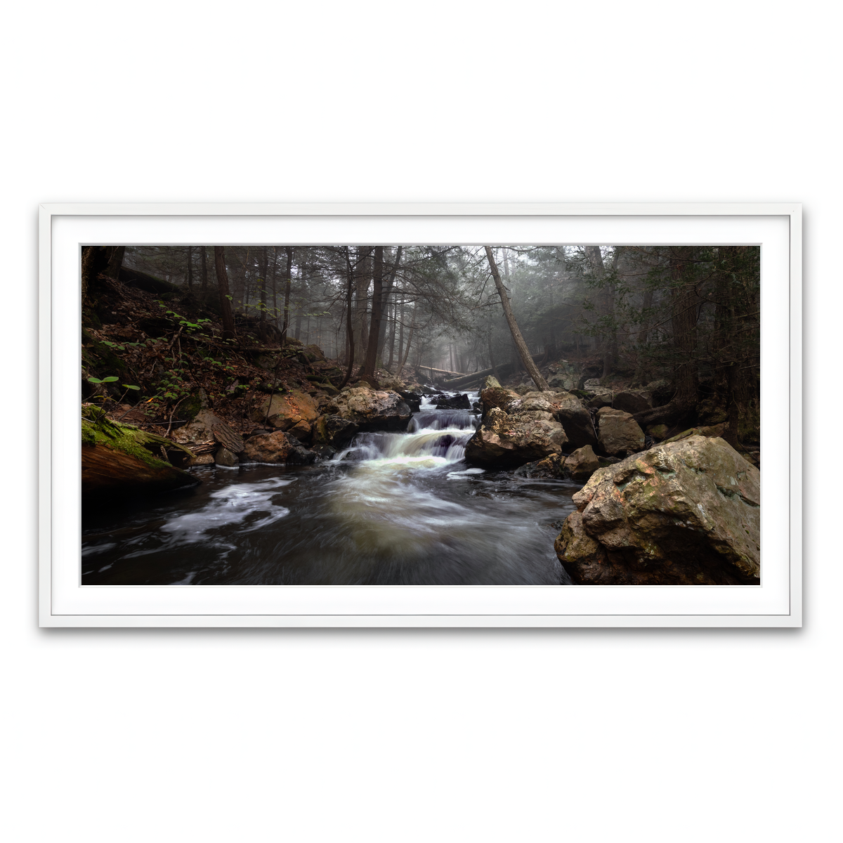 Framed Print 2x1 White