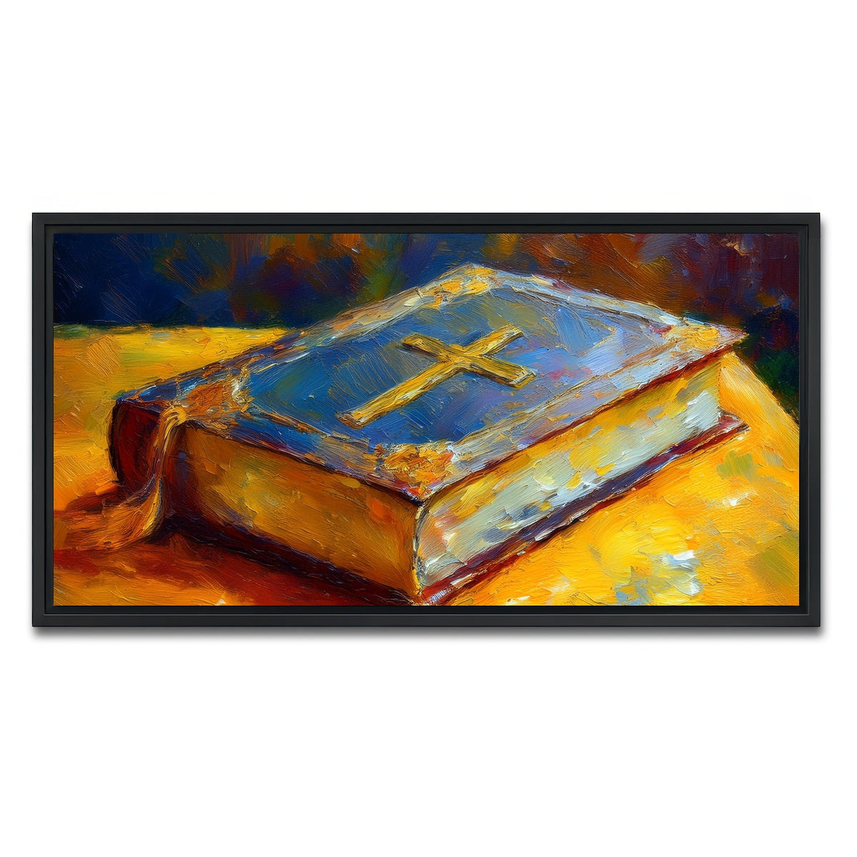 AUTO-MOCKUP WHITE | The Bible | 1 Piece | Black Framed Canvas | group=2x1