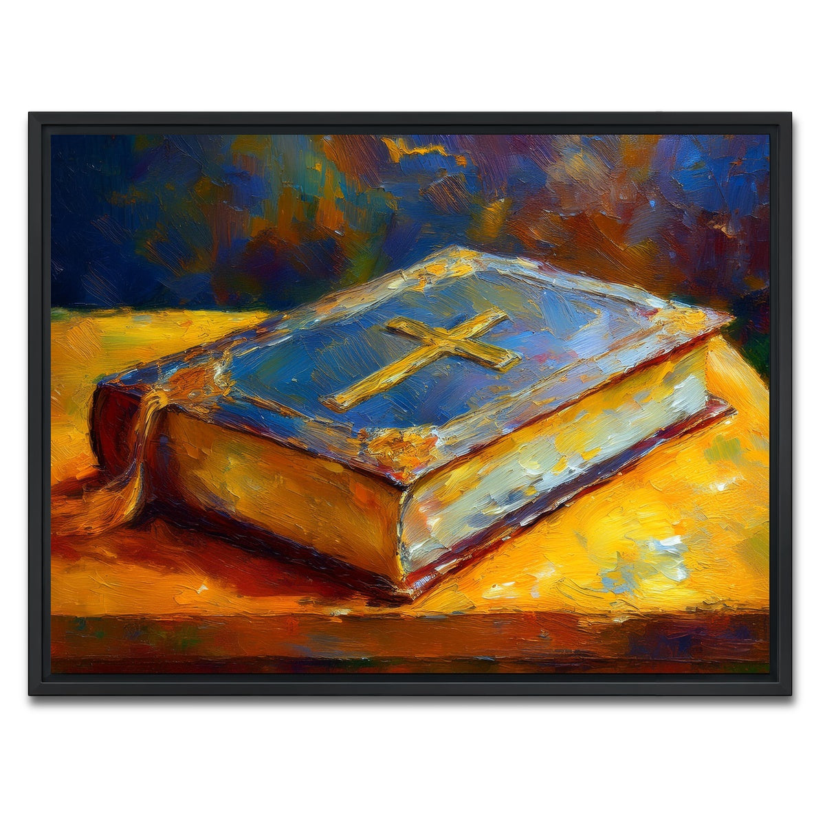 AUTO-MOCKUP WHITE | The Bible | 1 Piece | Black Framed Canvas | group=4x3