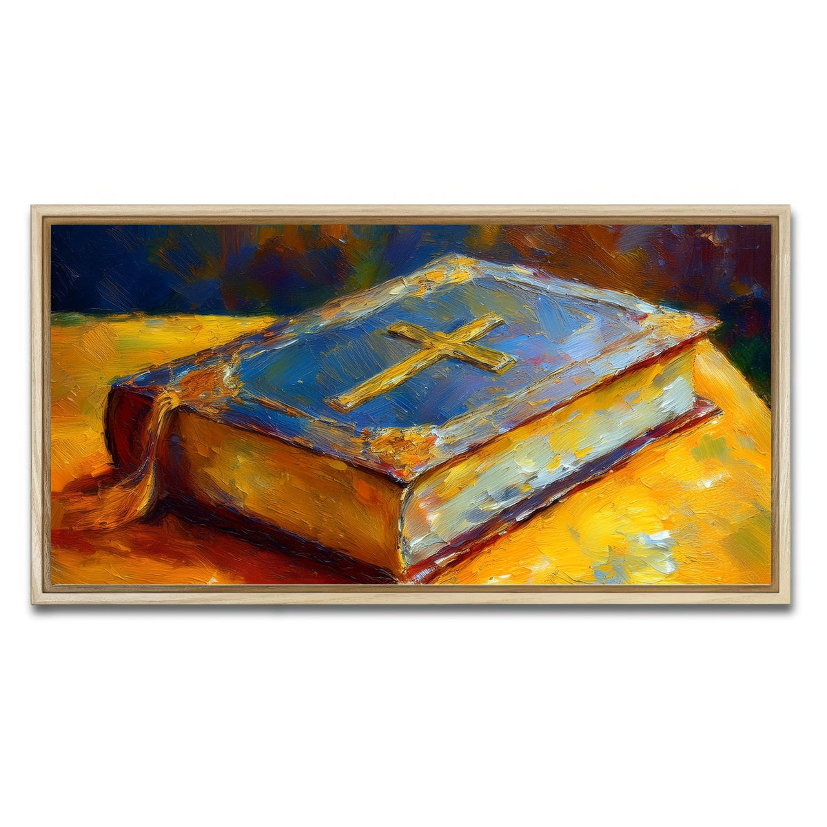 AUTO-MOCKUP WHITE | The Bible | 1 Piece | Natural Framed Canvas | group=2x1