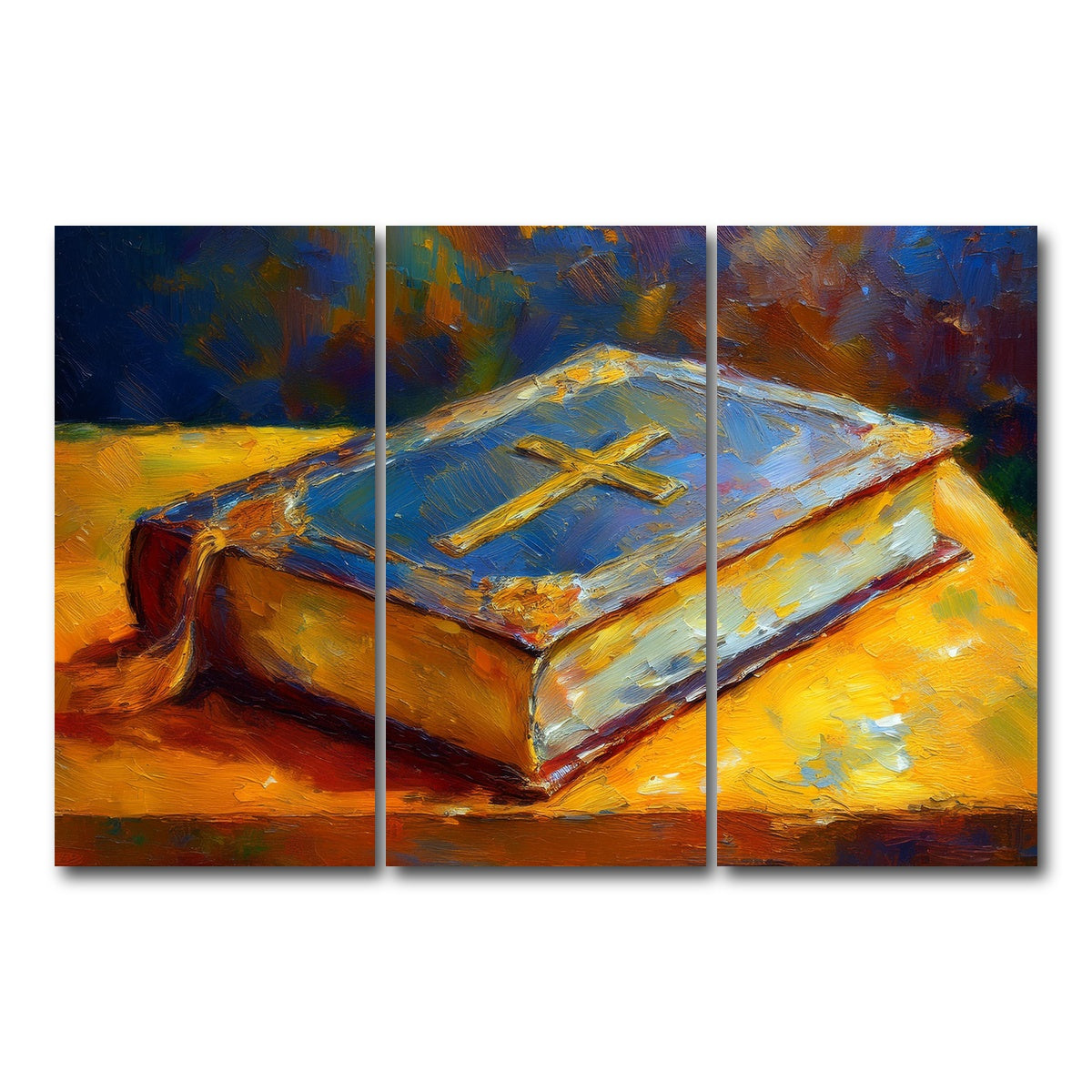 AUTO-MOCKUP WHITE | The Bible | 3 Piece | Gallery Wrap Canvas | group=12x24