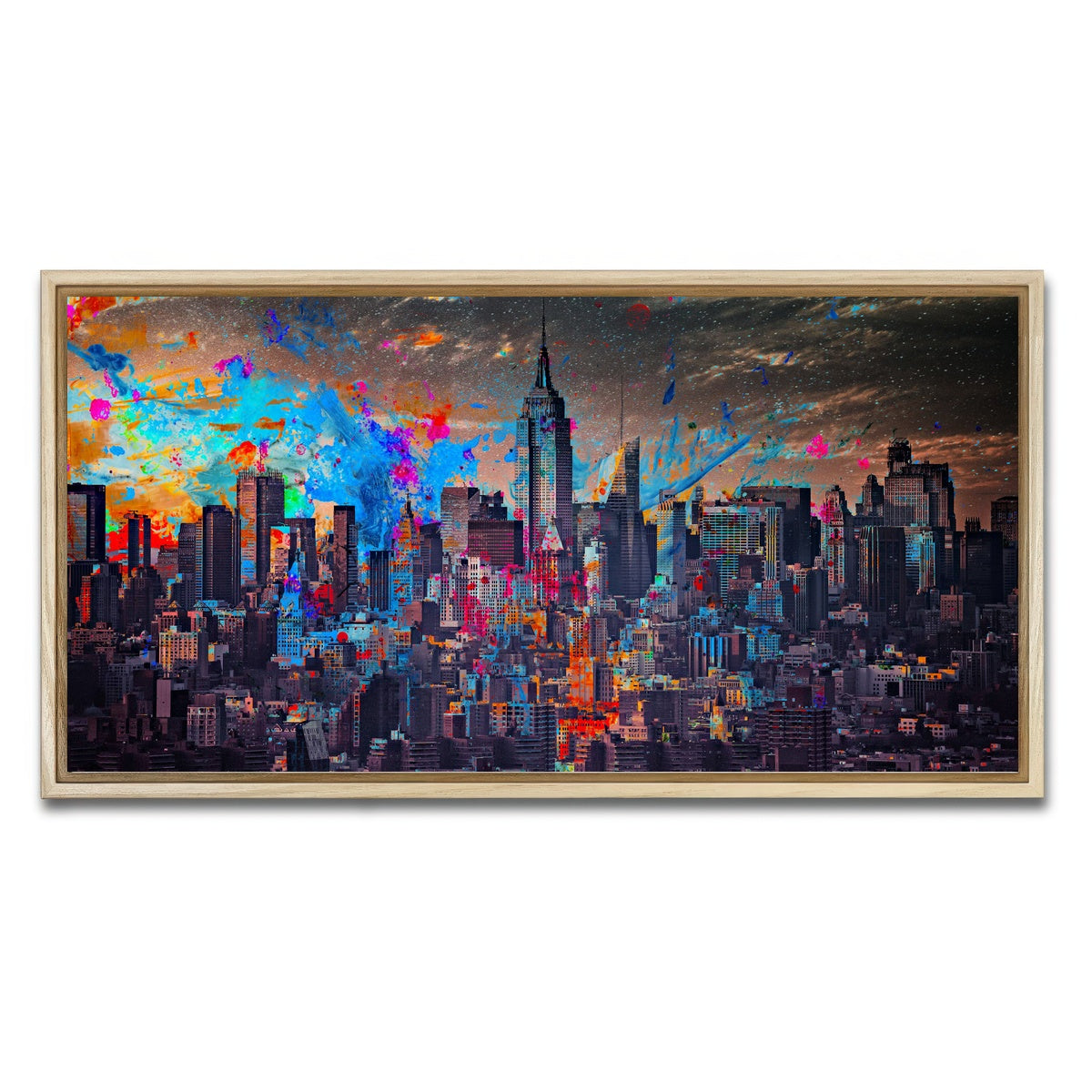 AUTO-MOCKUP WHITE | The Big Apple | 1 Piece | Natural Framed Canvas | group=2x1