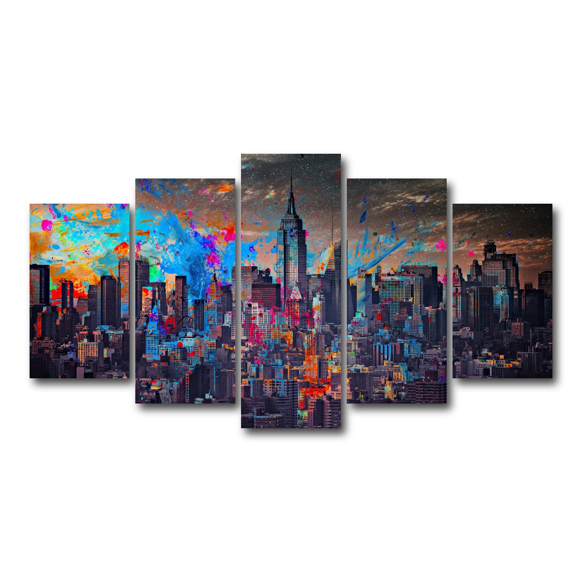 AUTO-MOCKUP WHITE | The Big Apple | 5 Piece | Gallery Wrap Canvas | group=5_normal
